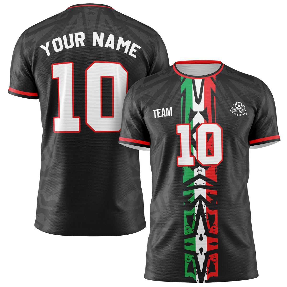 Custom Mexico Soccer Jersey 2026 Black and White - Design Your Own
