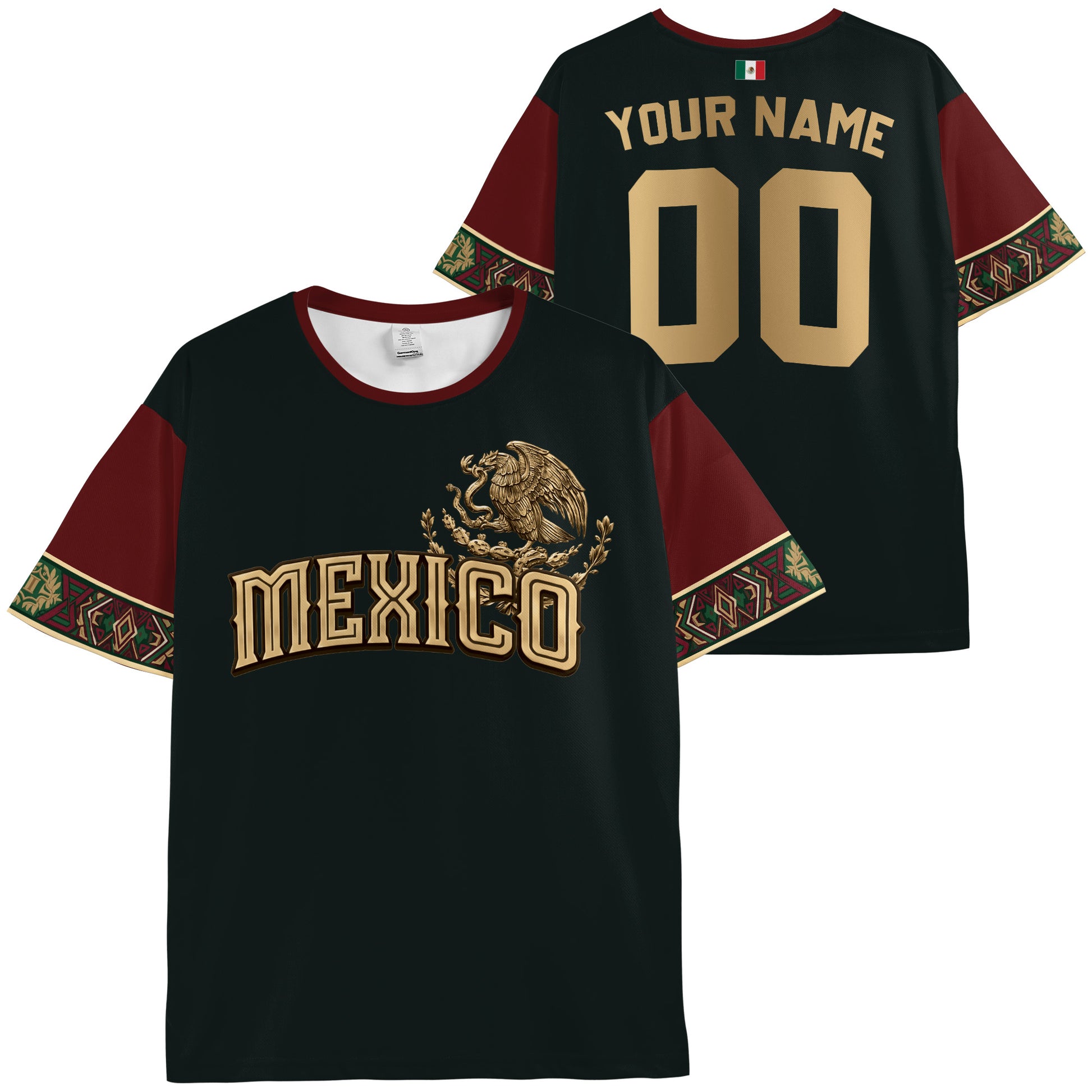 Custom Mexico Soccer Jersey Mexican Fan Heritage Eagle - Personalized Name Number
