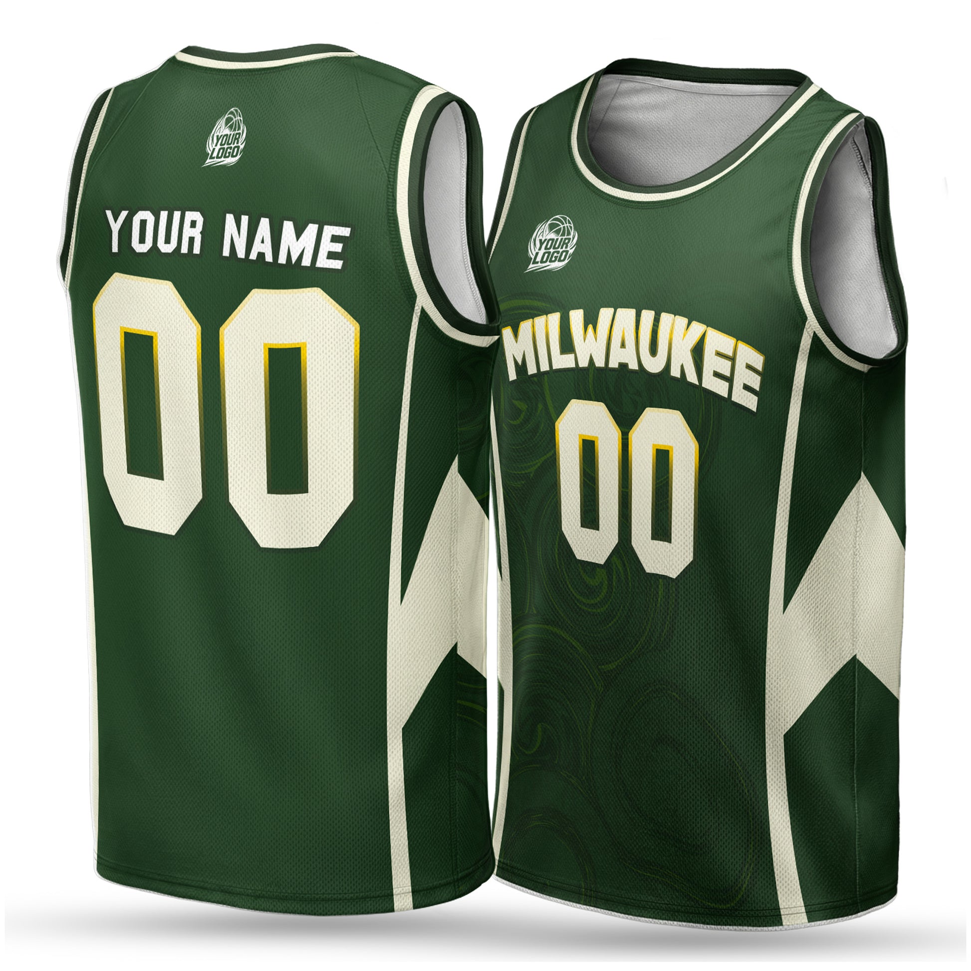 Custom City Basketball Jersey Milwaukee Design - Add Your Name and Number