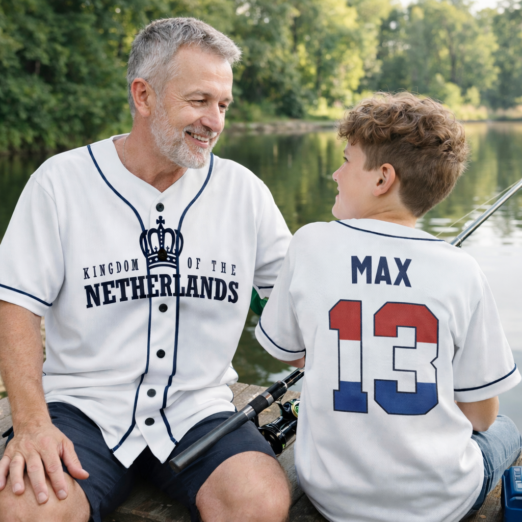 Custom Netherlands Baseball Jersey Dutch Fan Map – Personalized Name Number