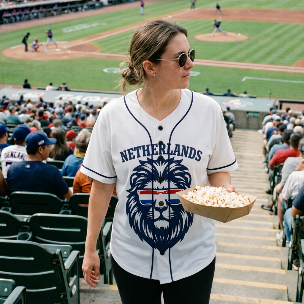 Custom Netherlands Baseball Jersey Dutch Fan Map – Personalized Name Number