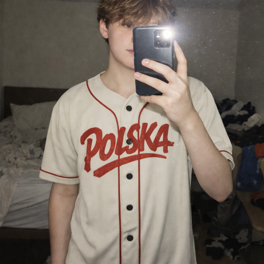 Custom Poland Baseball Jersey Polish Fan Split Eagle – Personalized Name Number
