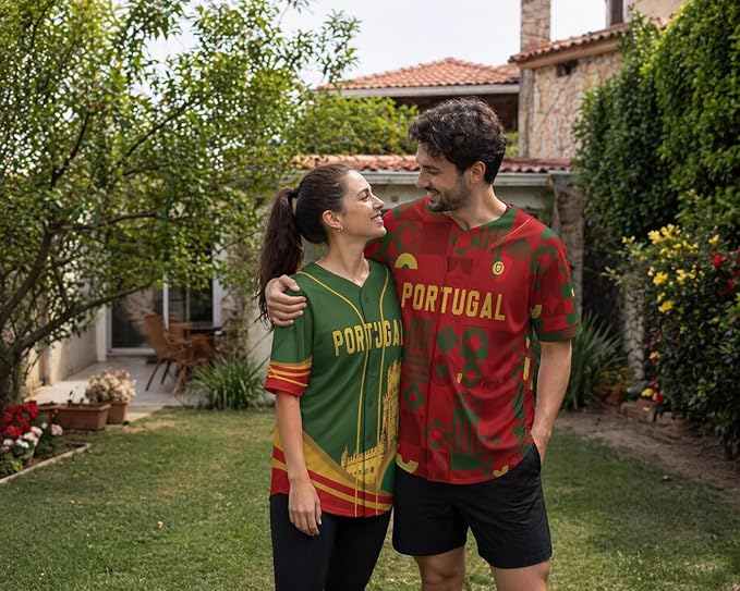 Custom Portugal Baseball Jersey Portuguese Fan Azulejo Classic – Personalized Name Number