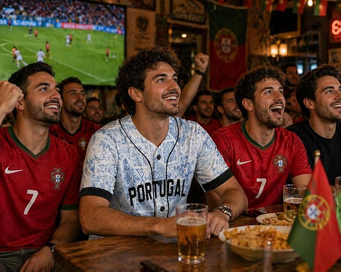 Custom Portugal Baseball Jersey Portuguese Fan Azulejo Classic – Personalized Name Number
