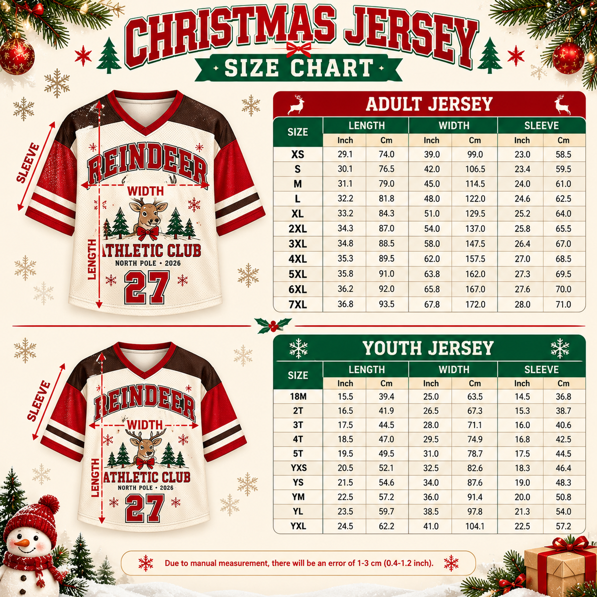 Custom Santa Hockey Christmas Football Jersey - Personalized Name & Number