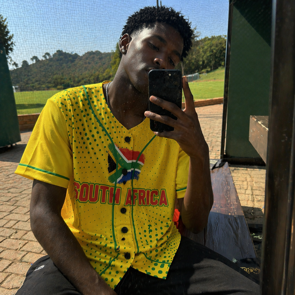 Custom South Africa Baseball Jersey South African Fan Heritage Pattern – Personalized Name Number