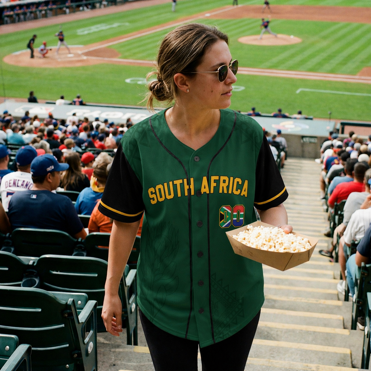 Custom South Africa Baseball Jersey South African Fan Heritage Pattern – Personalized Name Number