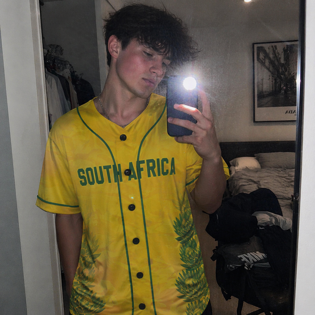 Custom South Africa Baseball Jersey South African Fan Heritage Pattern – Personalized Name Number