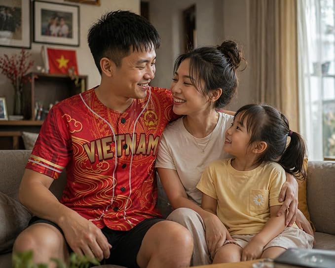 Custom Vietnam Baseball Jersey Vietnamese Fan Urban Heritage Patchwork – Personalized Name Number