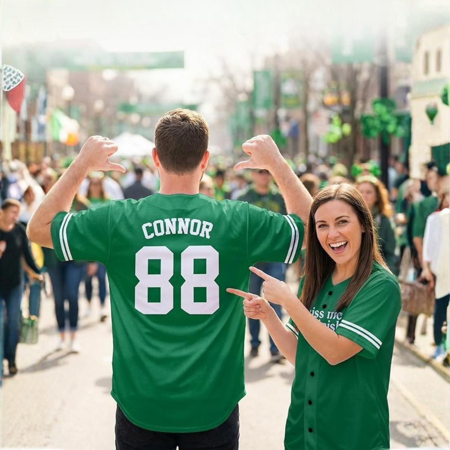 Custom St. Patrick's Day Baseball Jersey Zero Lucks Given - Design Your Own