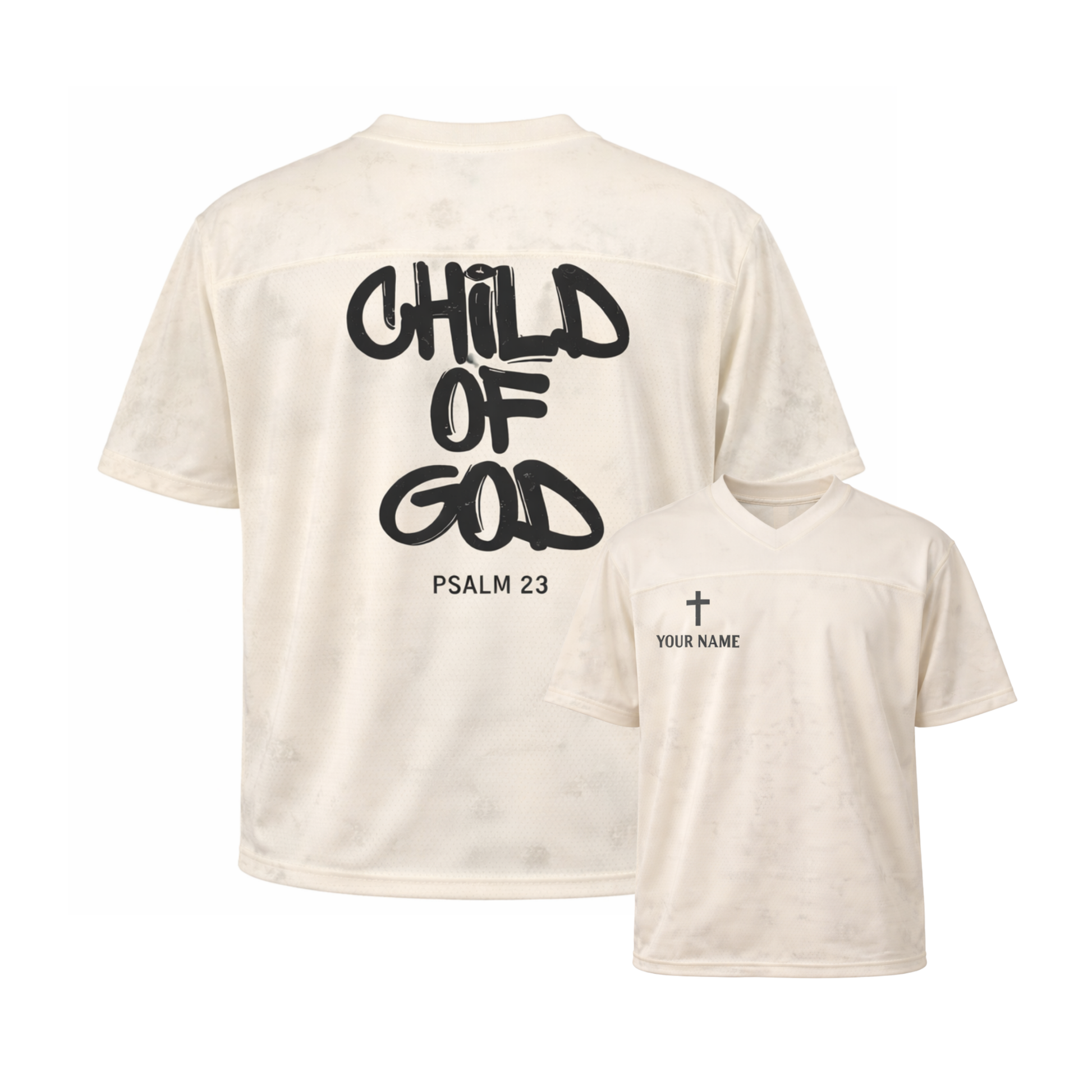 Custom Religious Football Jersey – Child of God – Add Your Name