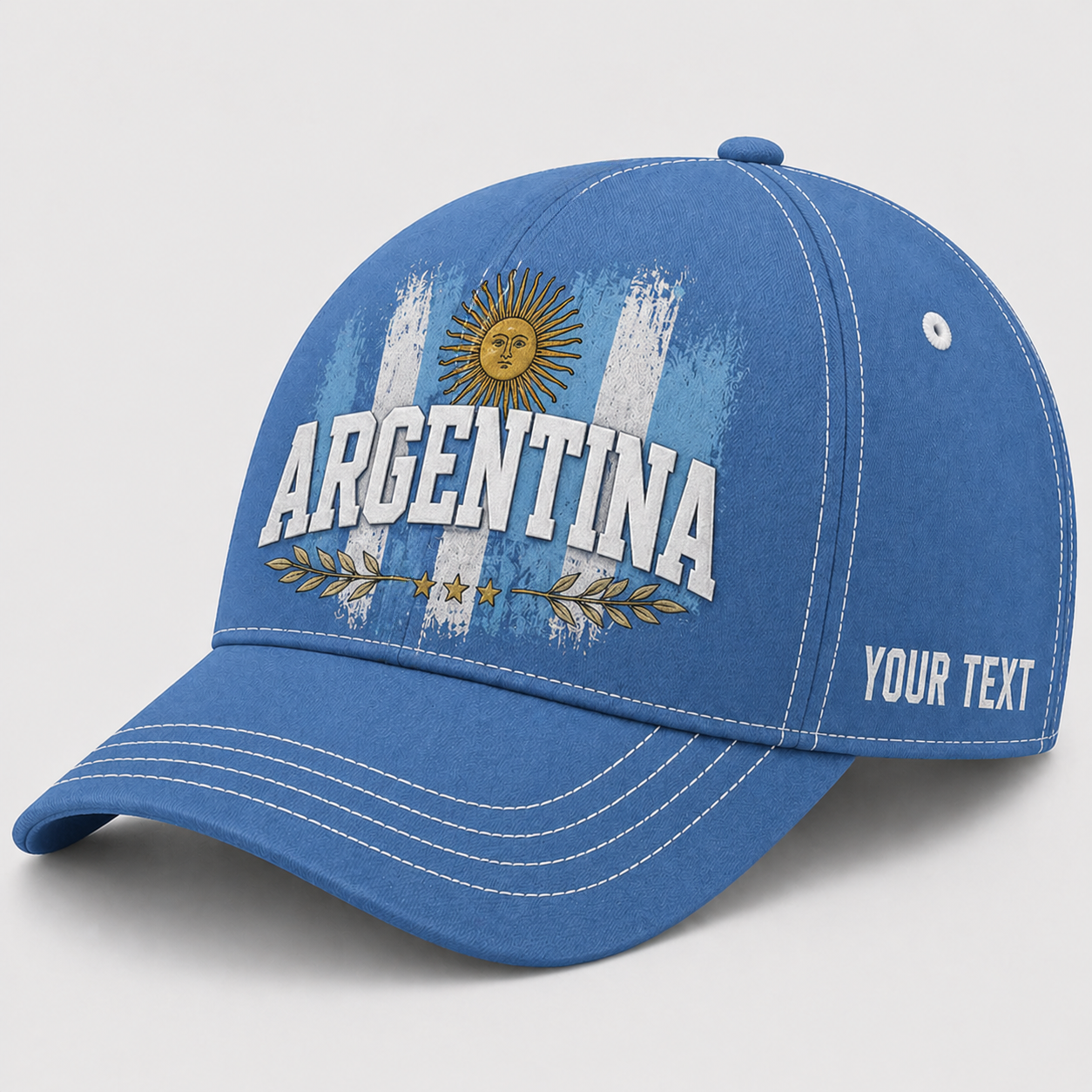 Custom Argentina Baseball Cap, Add Your Name, Team Name and Number