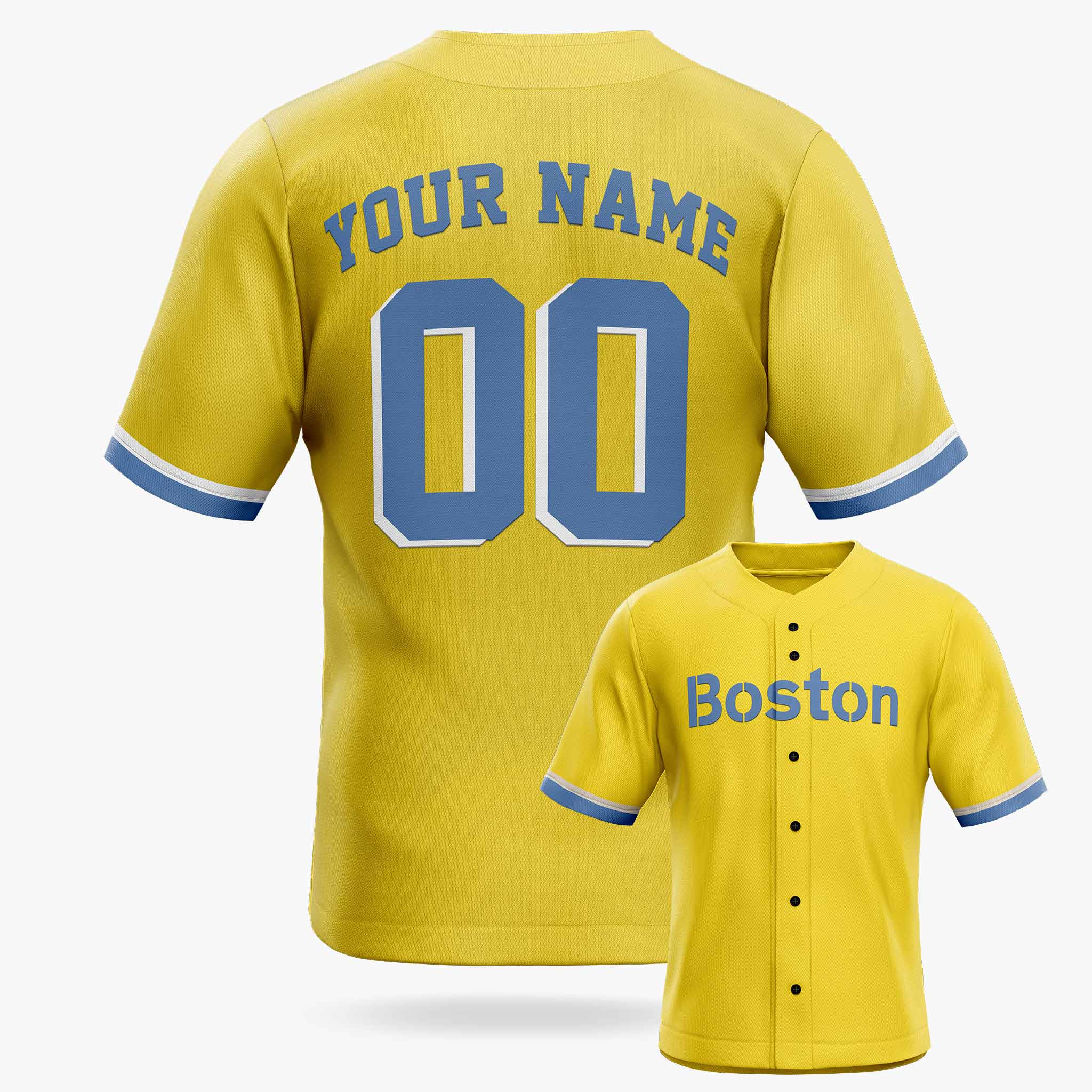 Custom City Baseball Jersey - Boston Lime - Design Your Own