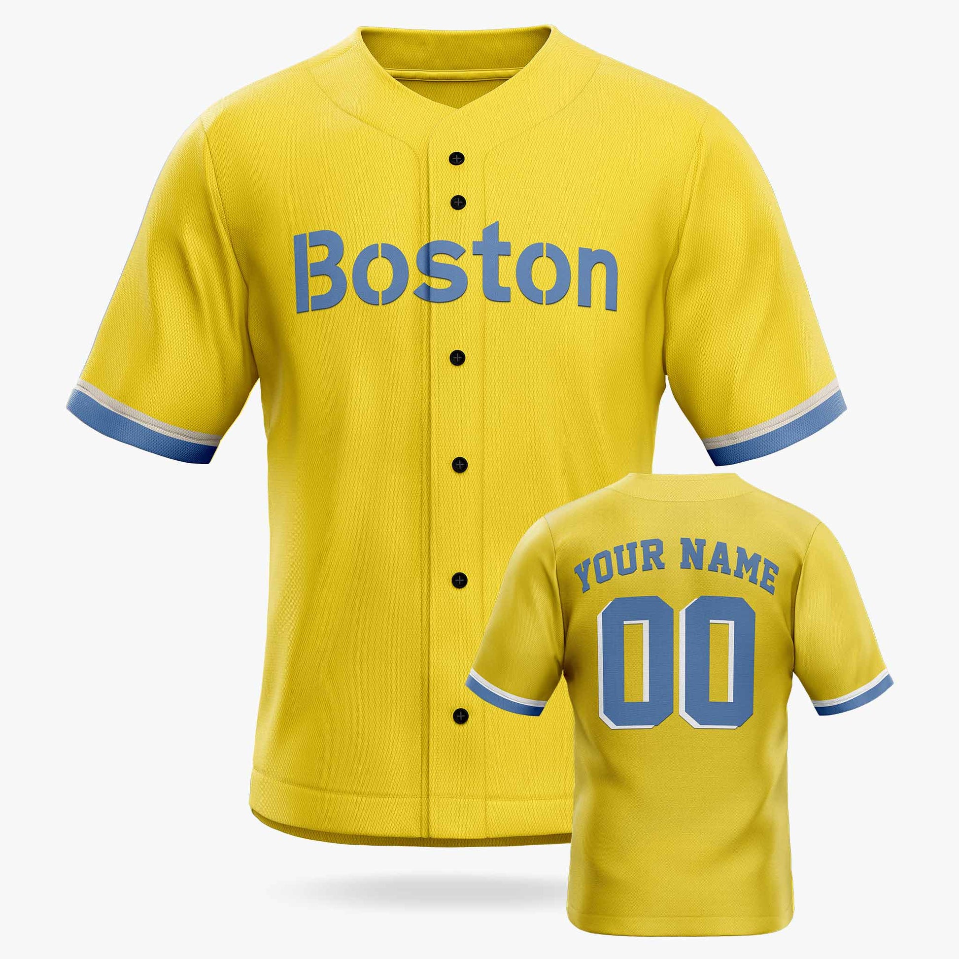 Custom City Baseball Jersey - Boston Lime - Design Your Own