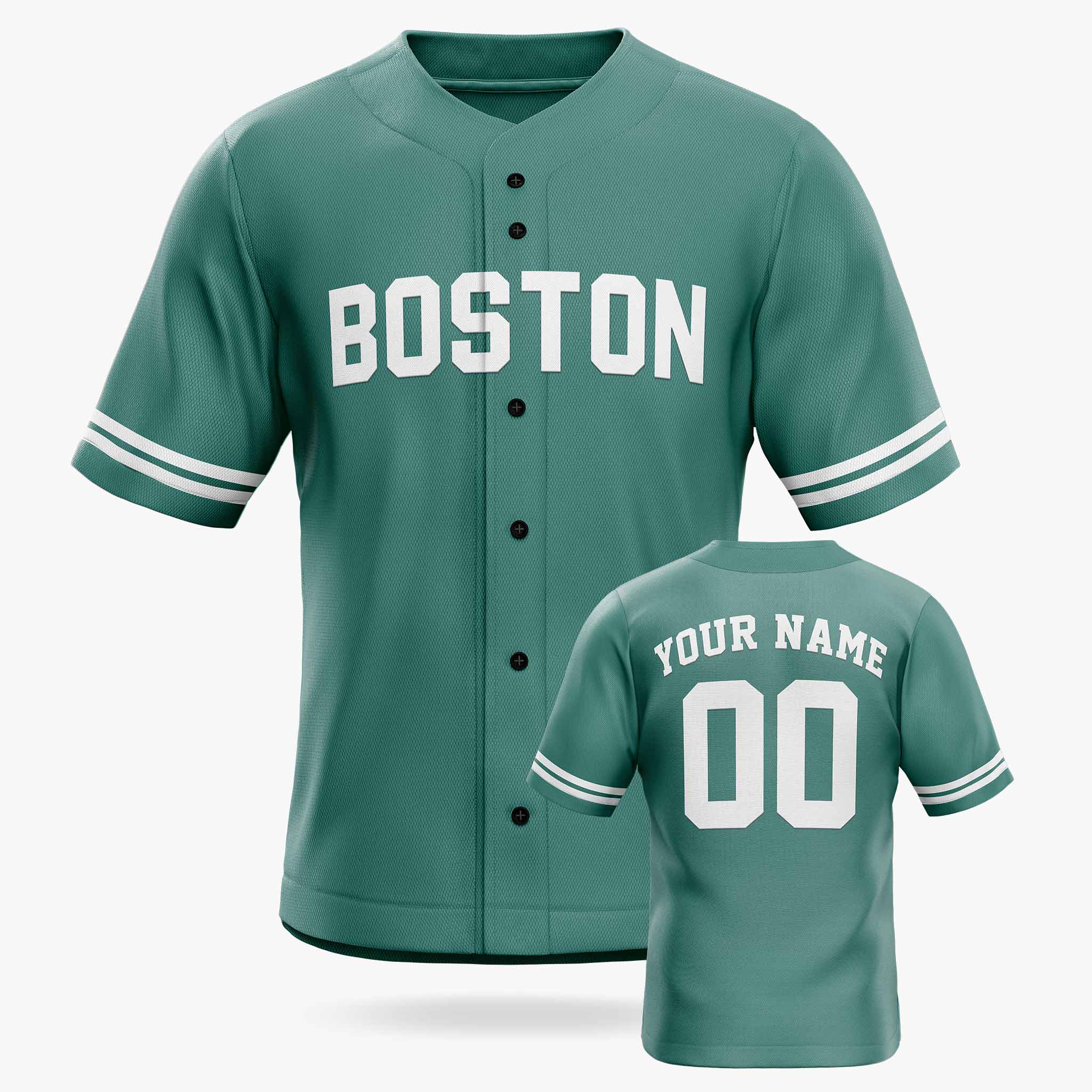 Custom City Baseball Jersey - Boston Green - Design Your Own