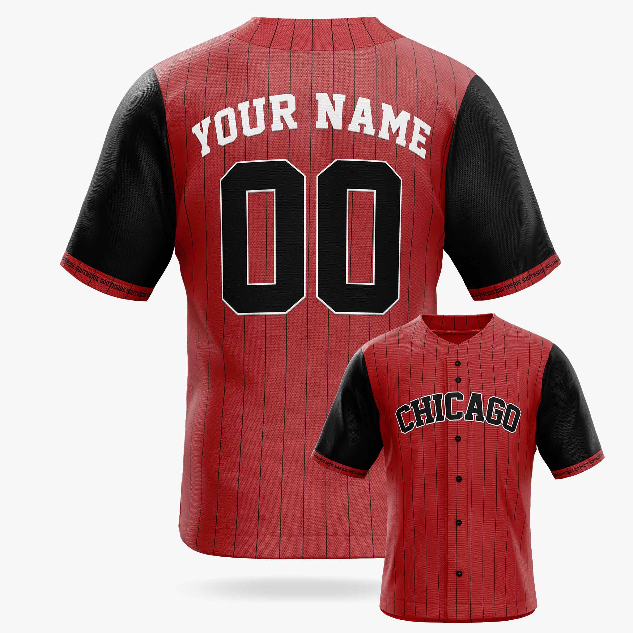 Custom City Baseball Jersey - Chicago Red - Design Your Own