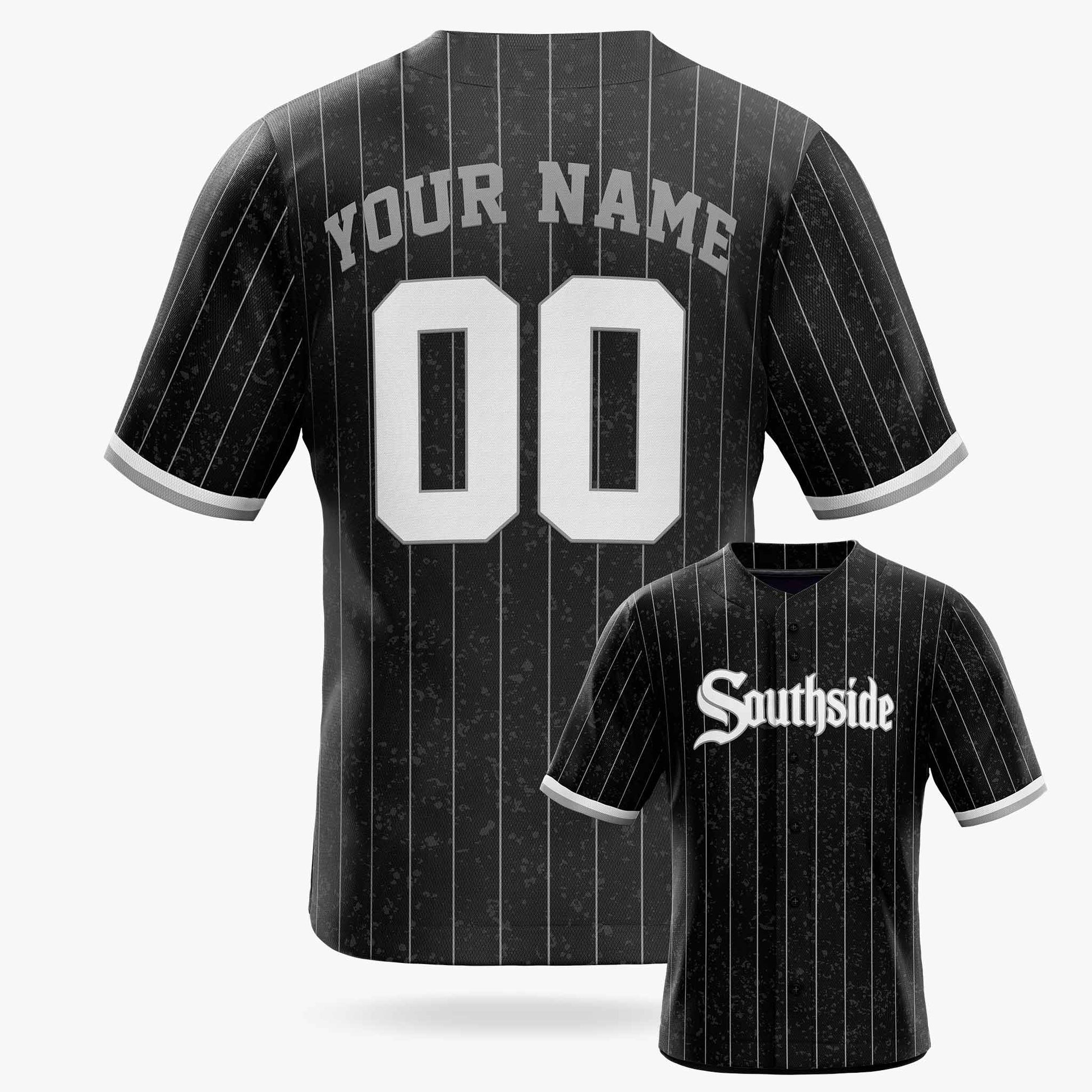 Custom City Baseball Jersey - Chicago Southside Black - Design Your Own