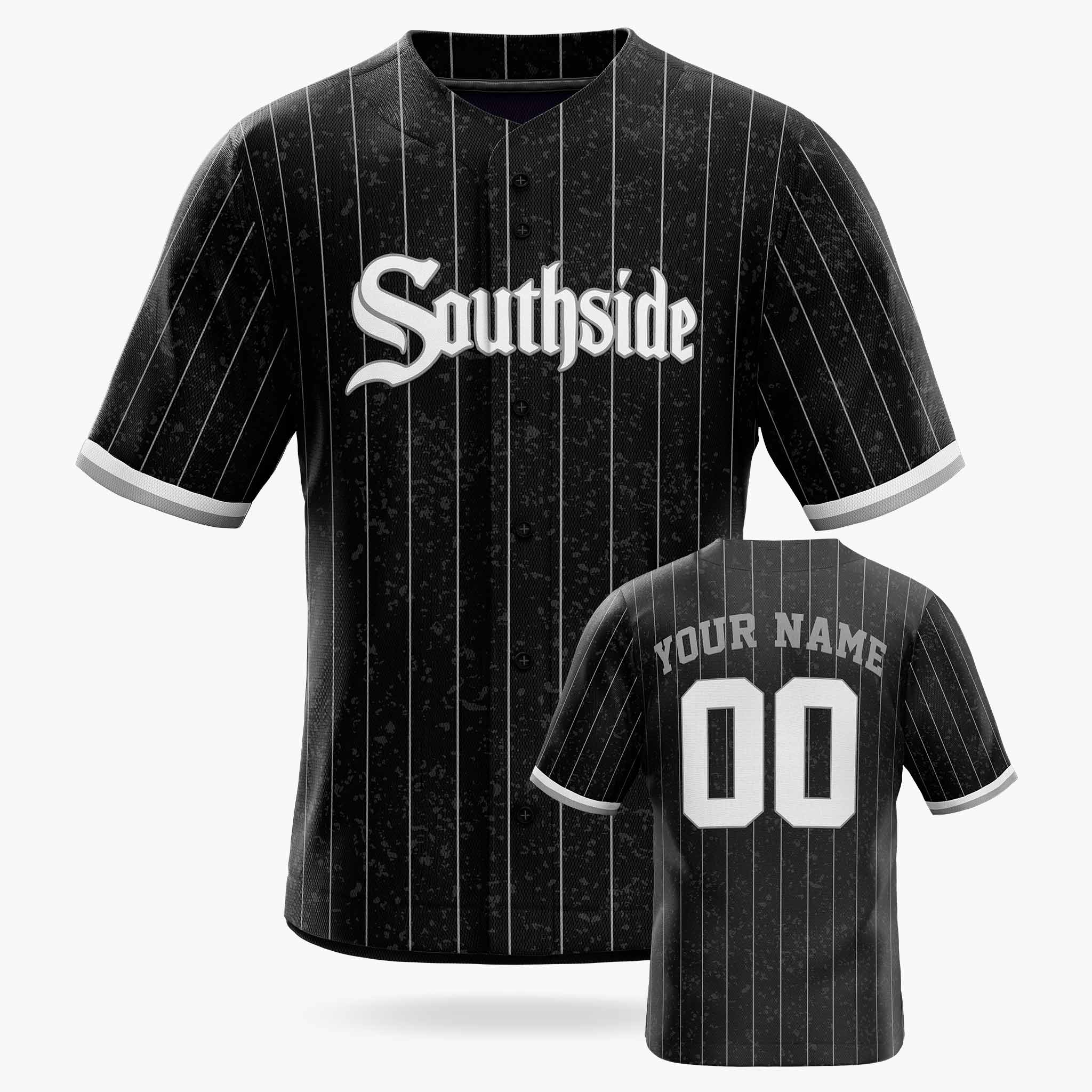 Custom City Baseball Jersey - Chicago Southside Black - Design Your Own