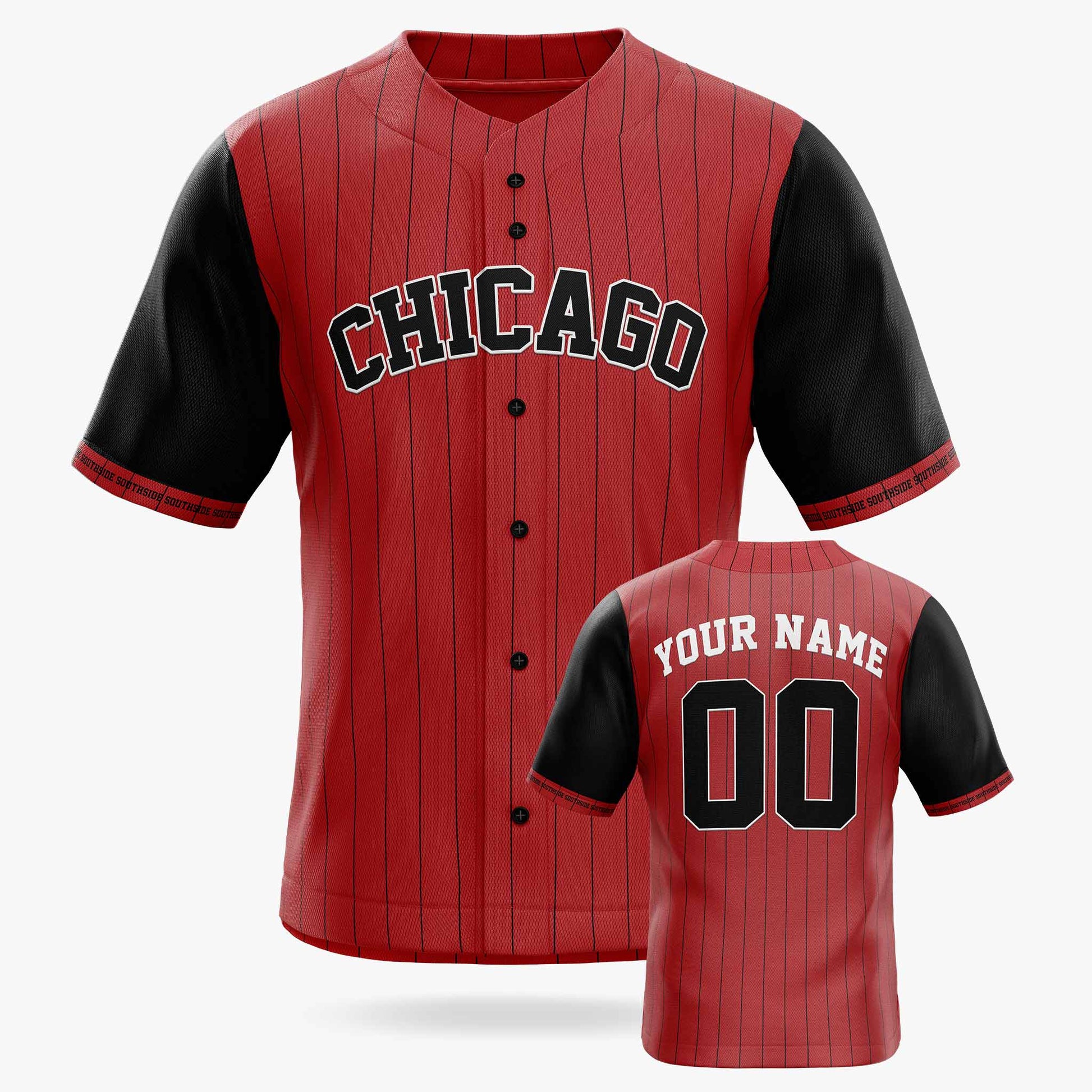 Custom City Baseball Jersey - Chicago Red - Design Your Own