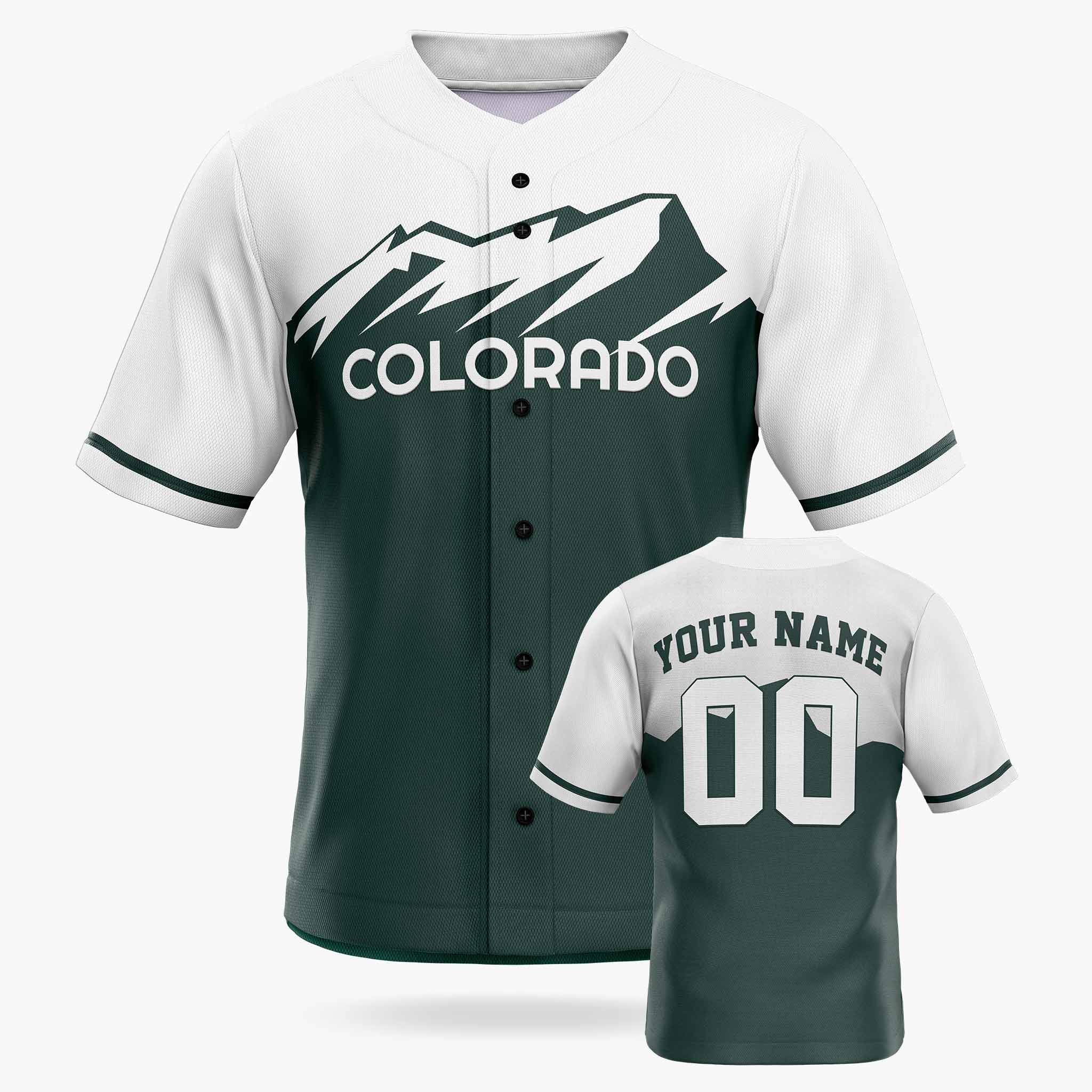Custom City Baseball Jersey - Colorado Green - Design Your Own