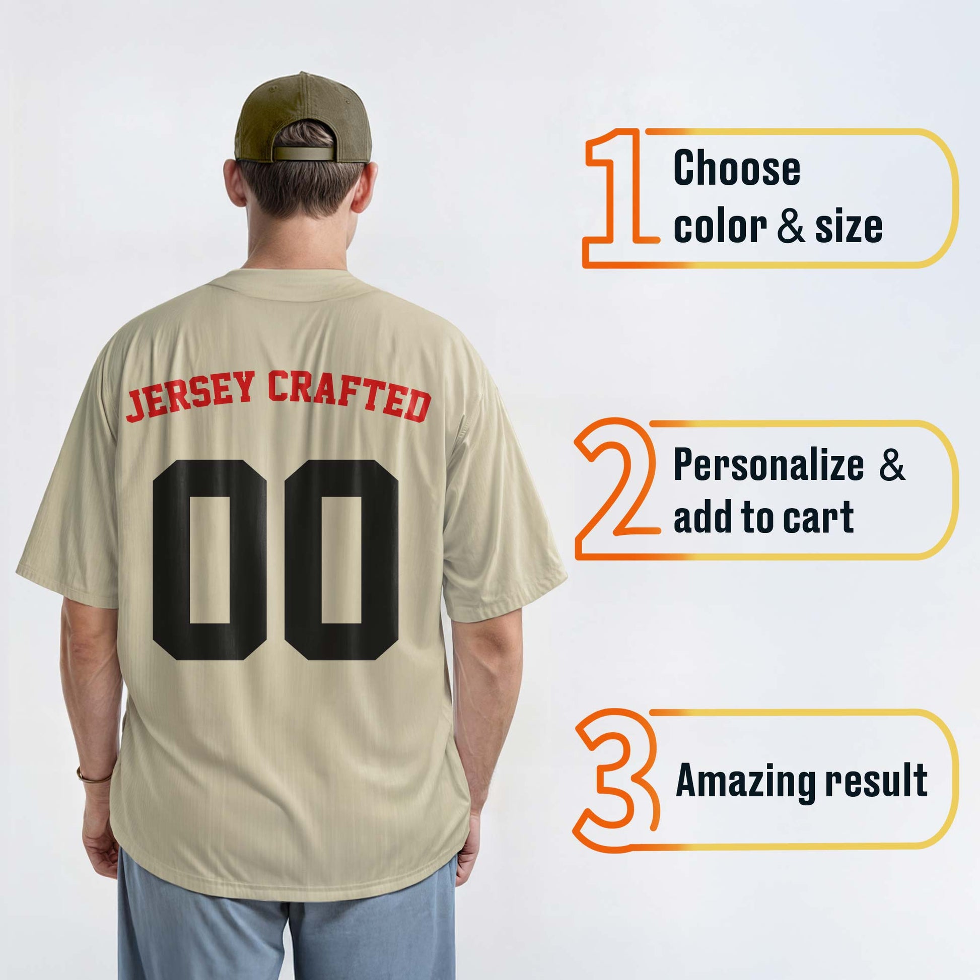 Custom City Baseball Jersey - Arizona Beige - Design Your Own