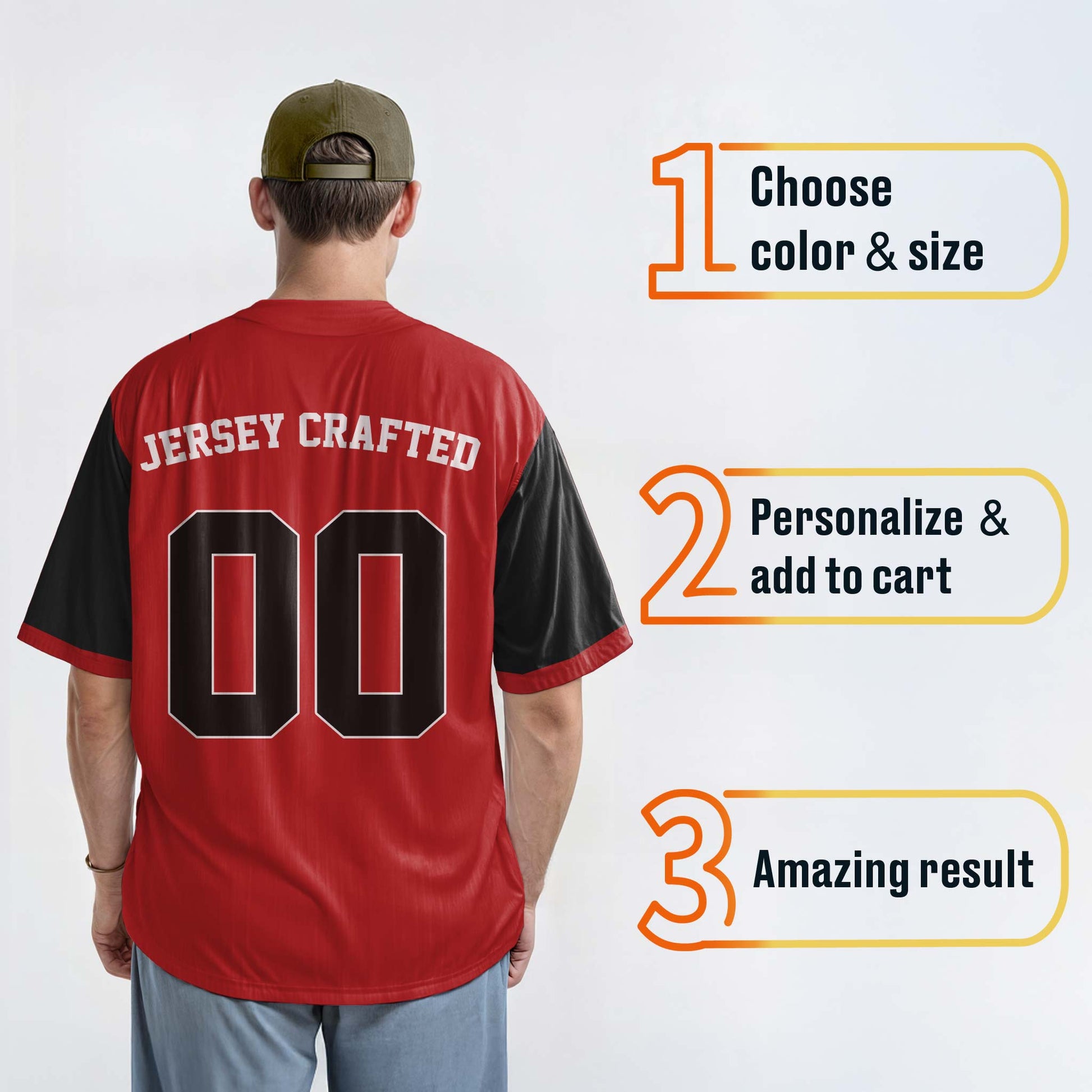 Custom City Baseball Jersey - Chicago Red - Design Your Own