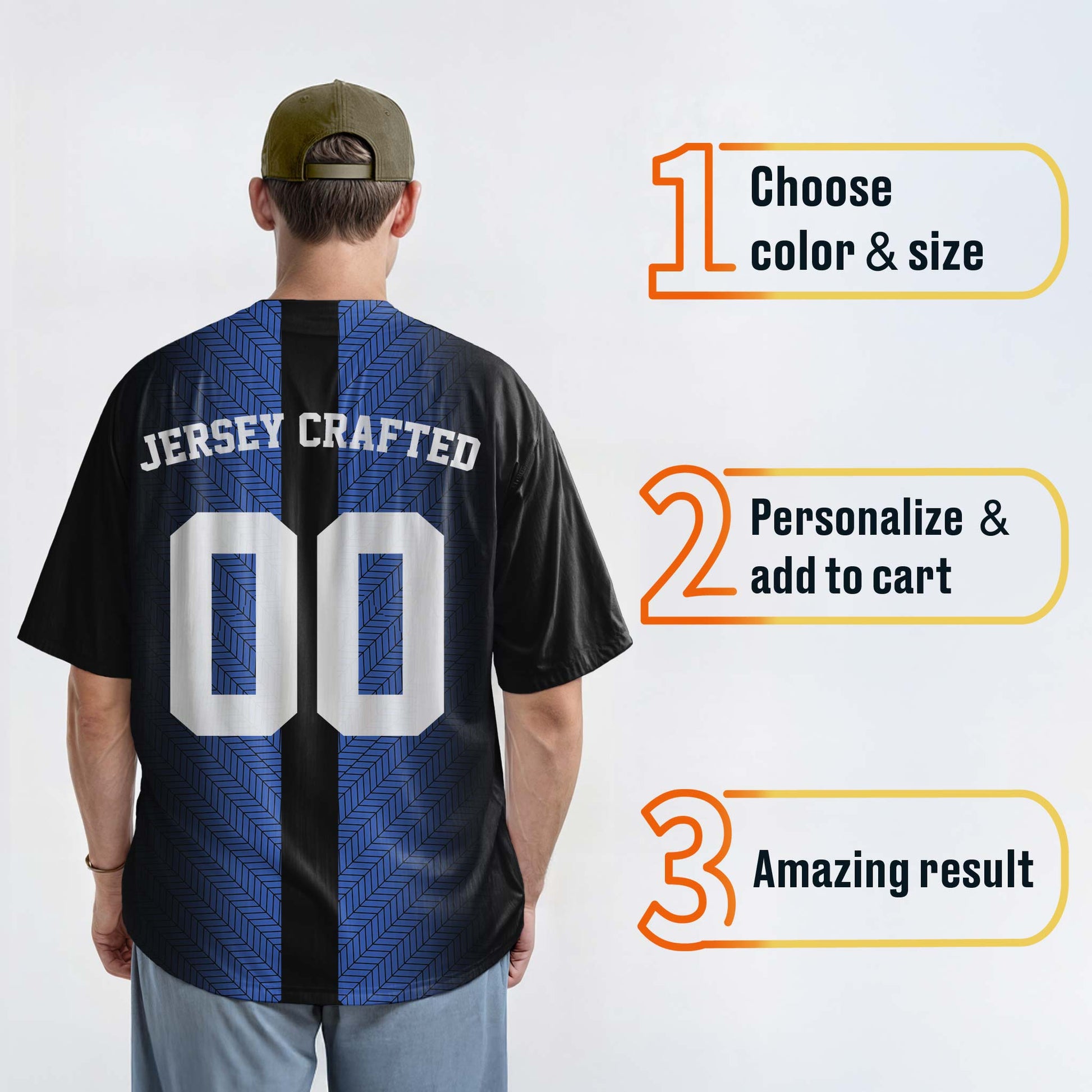 Custom City Baseball Jersey - Motor City Blue - Design Your Own