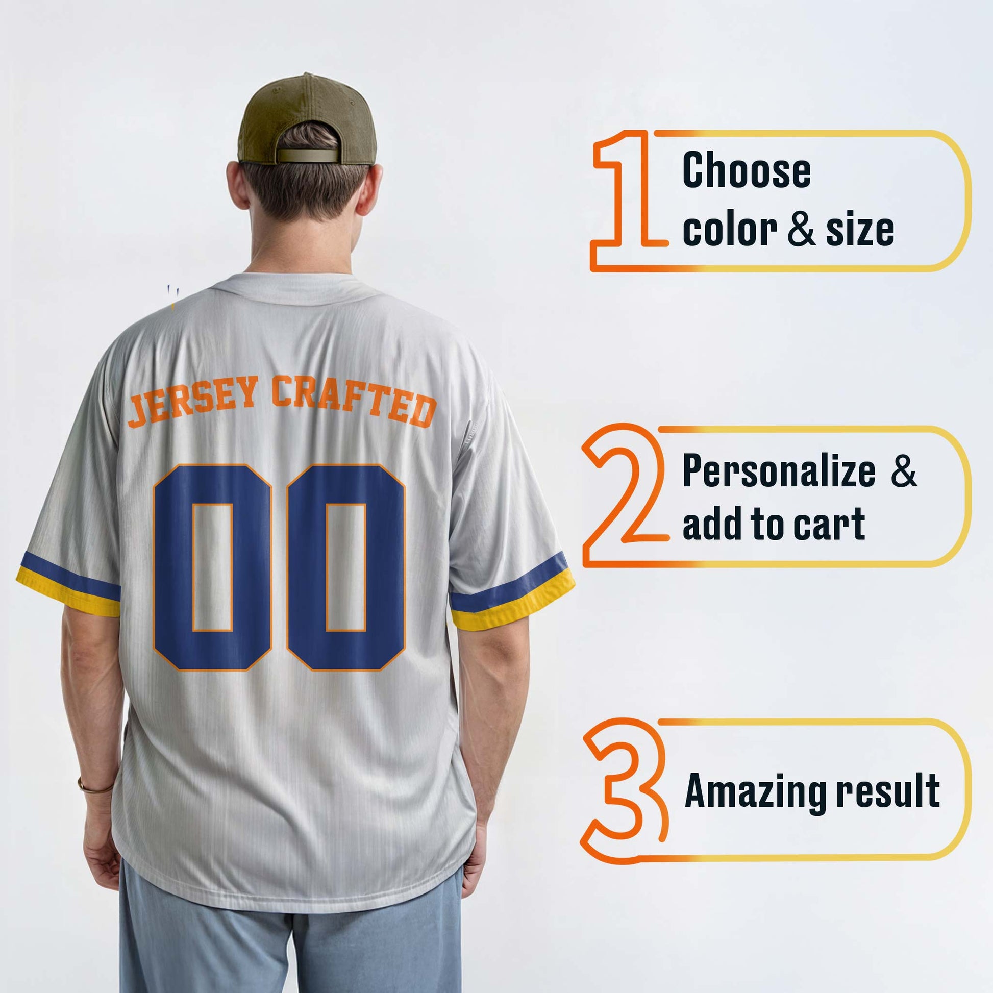 Custom City Baseball Jersey - Houston White - Design Your Own