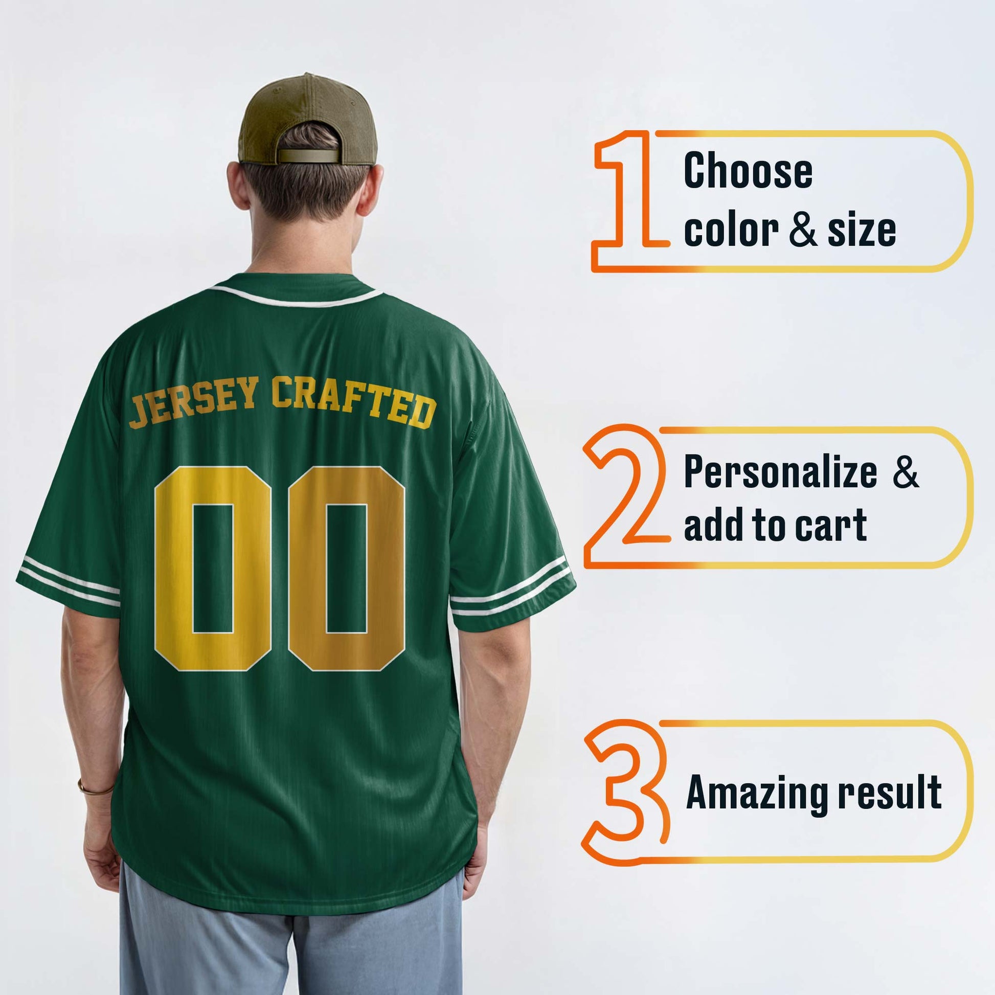 Custom Religious Baseball Jersey – Green Christian Jesus Add Your Name