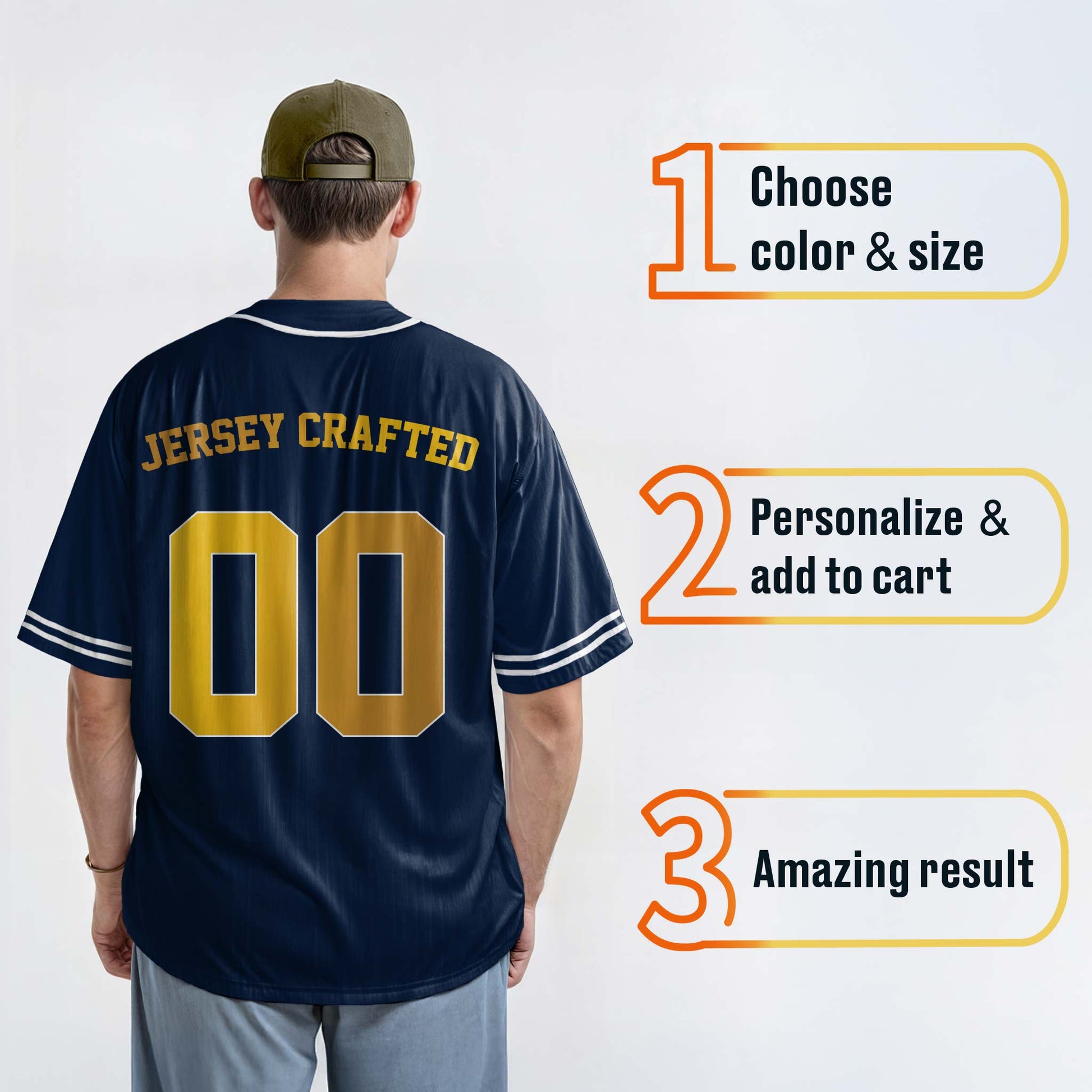 Custom Religious Baseball Jersey – Navy Christian Jesus Add Your Name