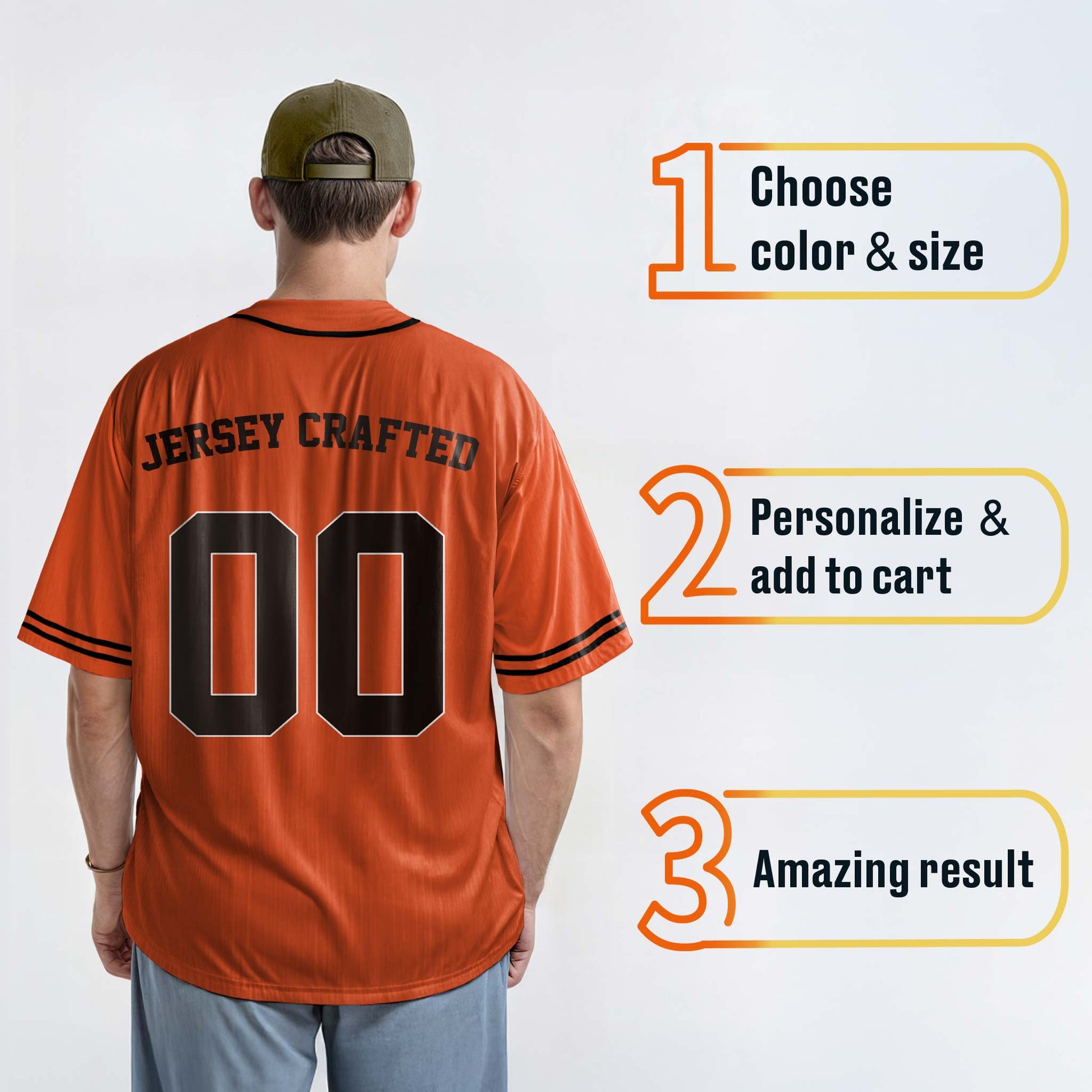 Custom Religious Baseball Jersey – Orange Christian Jesus Add Your Name