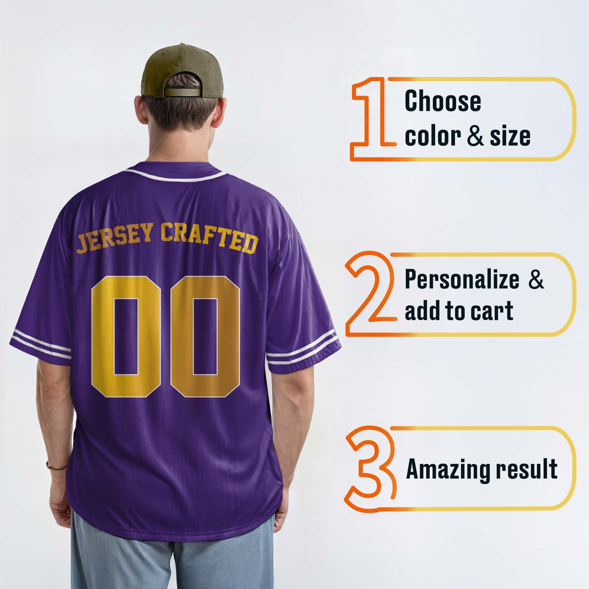 Custom Religious Baseball Jersey – Purple Christian Jesus Add Your Name