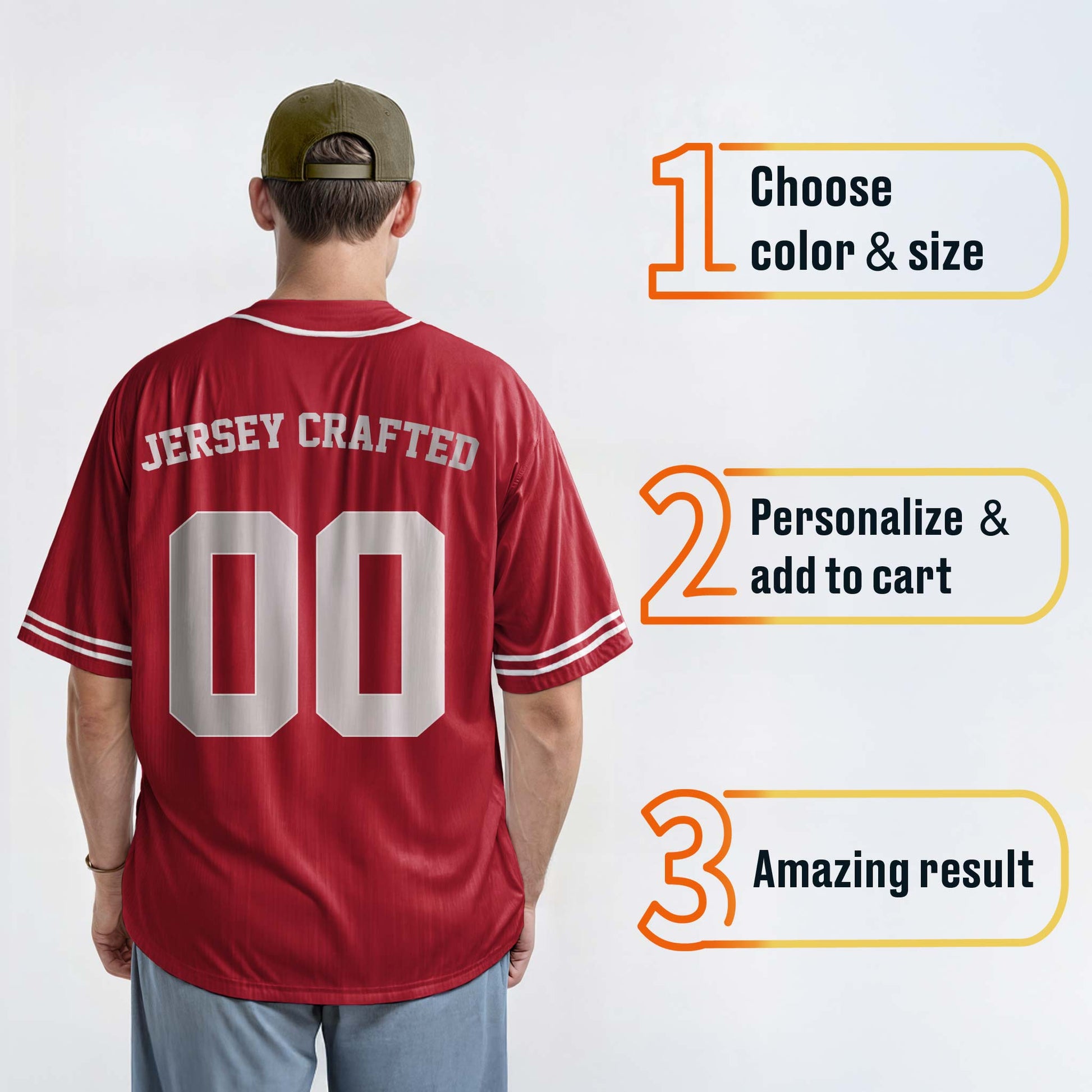 Custom Religious Baseball Jersey – Red Christian Jesus Add Your Name