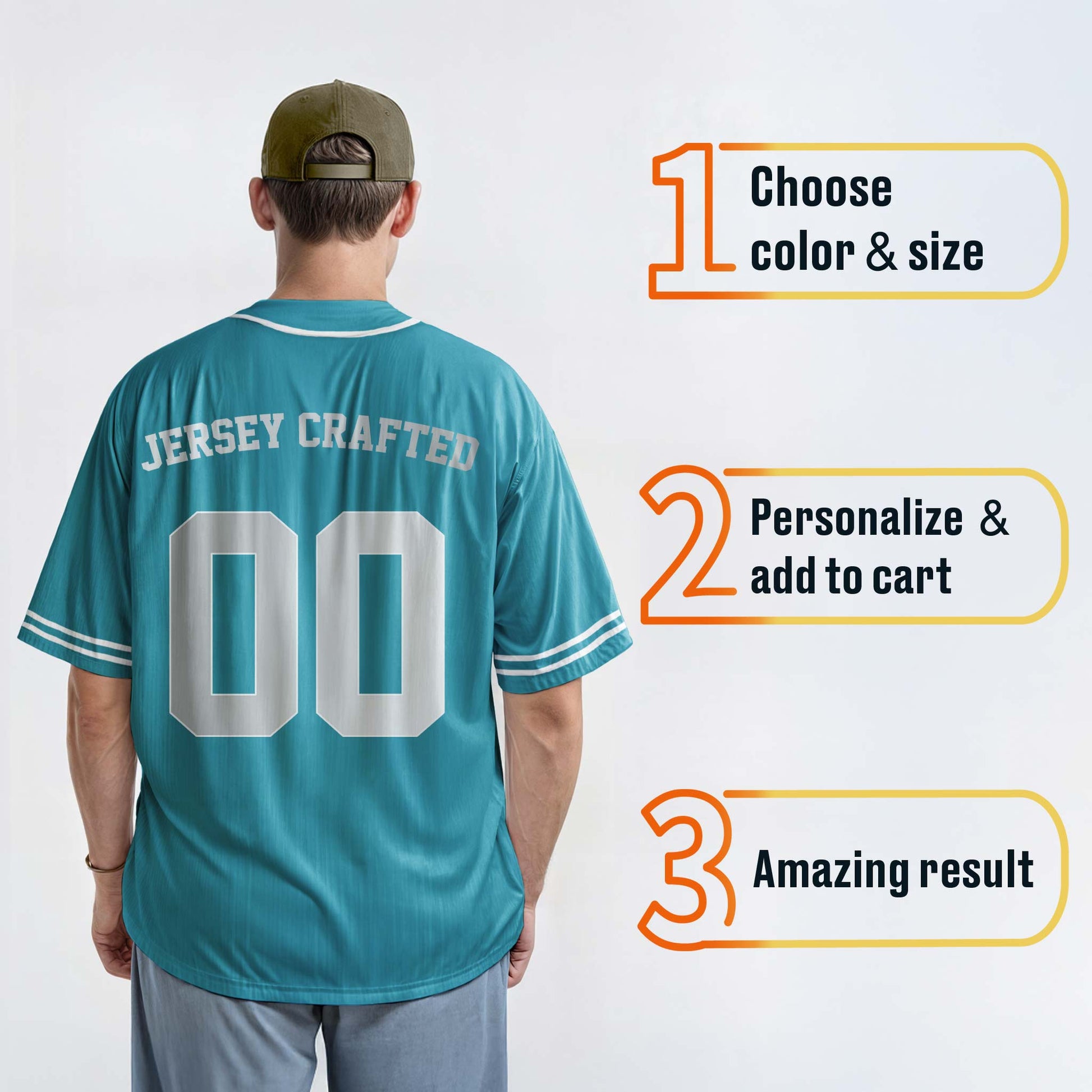 Custom Religious Baseball Jersey – Turquoise Christian Jesus Add Your Name