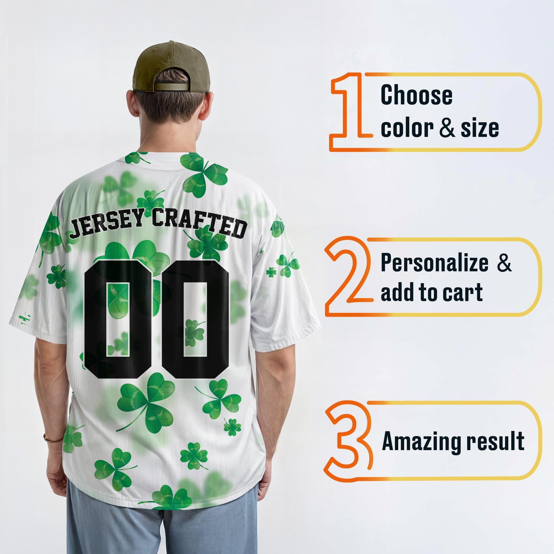 Custom St. Patrick's Day Baseball Jersey Leprechaun 3 - Design Your Own