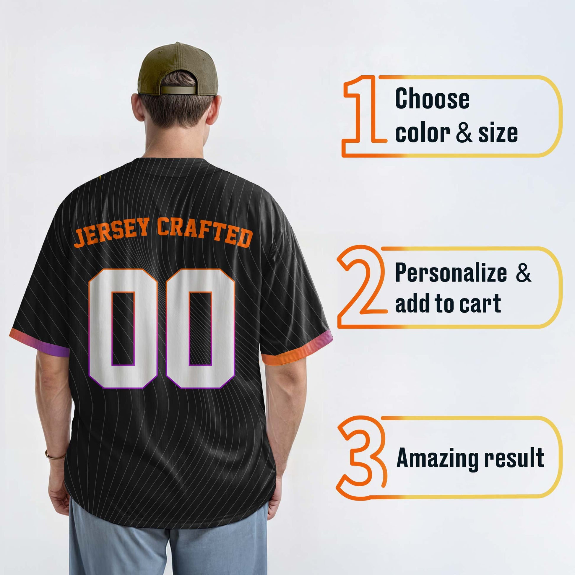 Custom City Baseball Jersey - San Francisco Black - Design Your Own