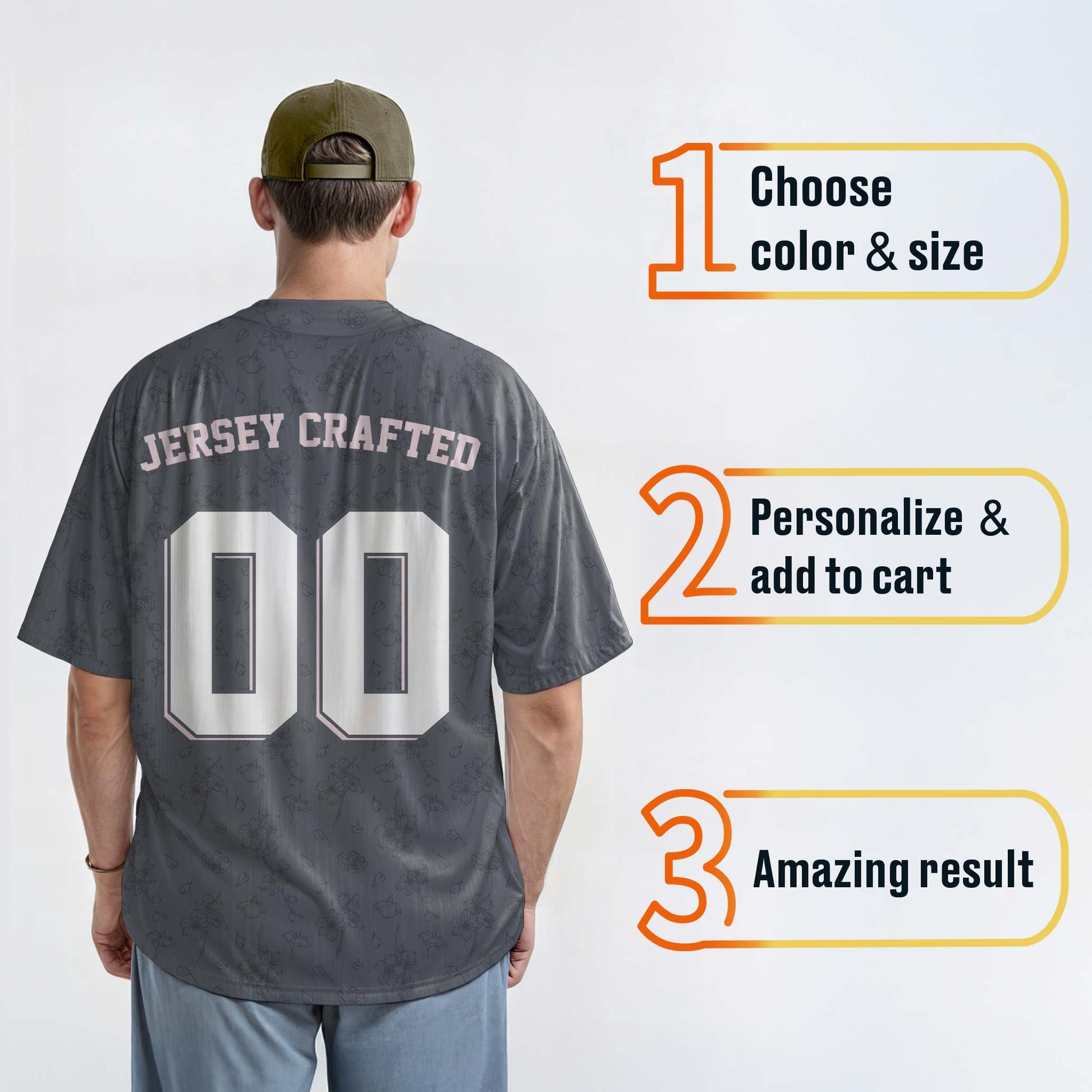 Custom City Baseball Jersey - WSH Gray - Design Your Own