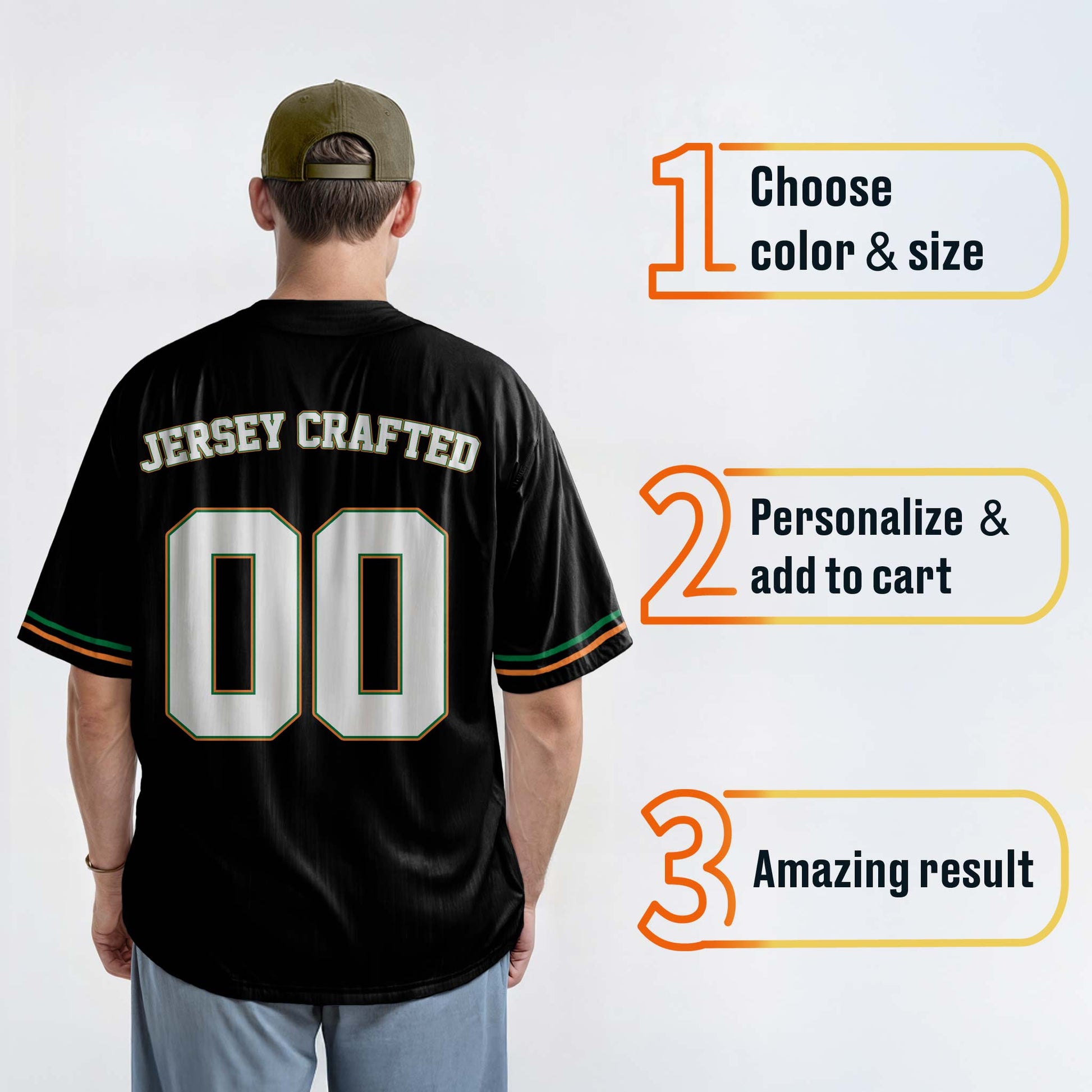 Custom St. Patrick's Day Baseball Jersey I Love Beer 2 - Design Your Own