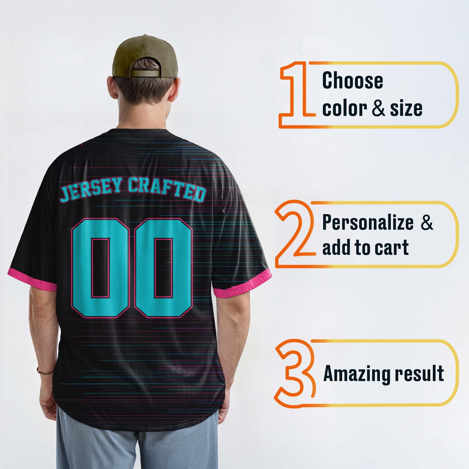Custom City Baseball Jersey - Miami Black - Design Your Own