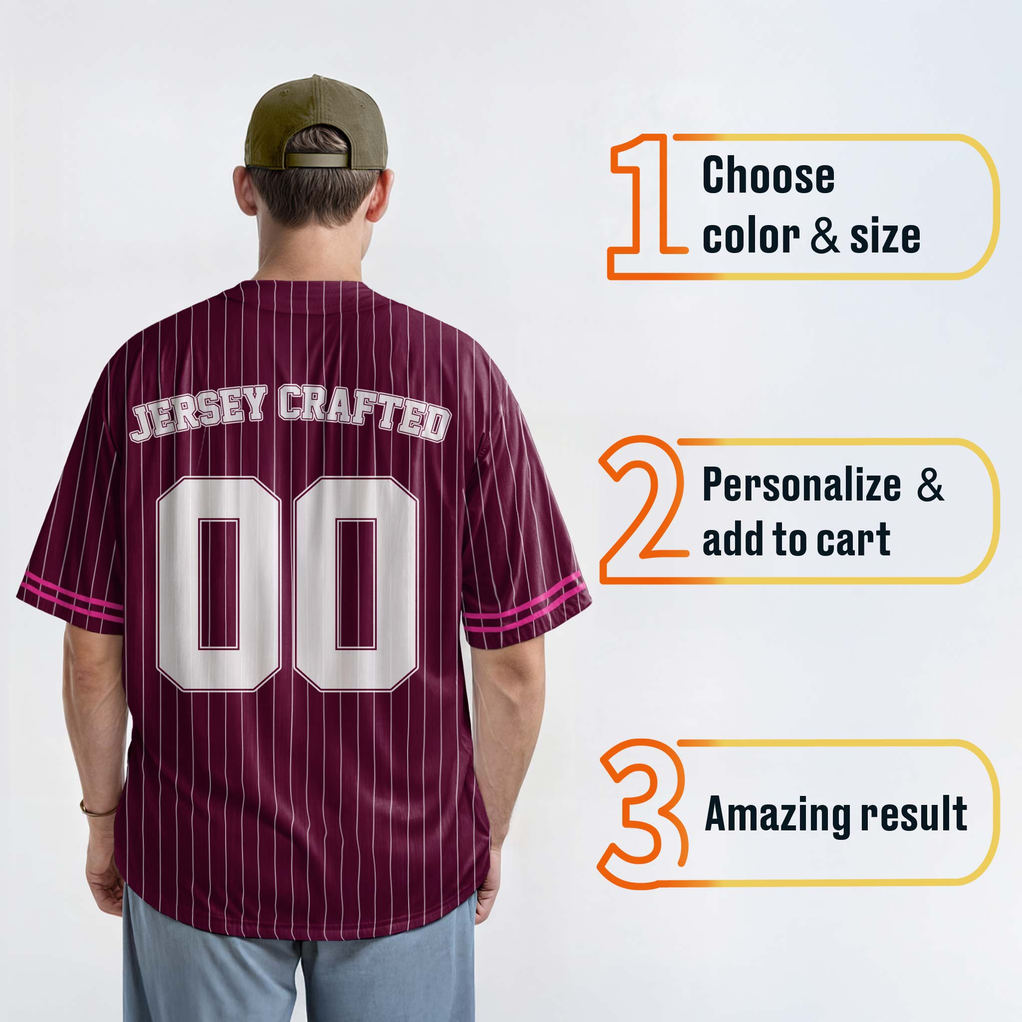 Custom Matching Couple Jerseys Pink and Cherry - Her King and His Queen - Design Your Own