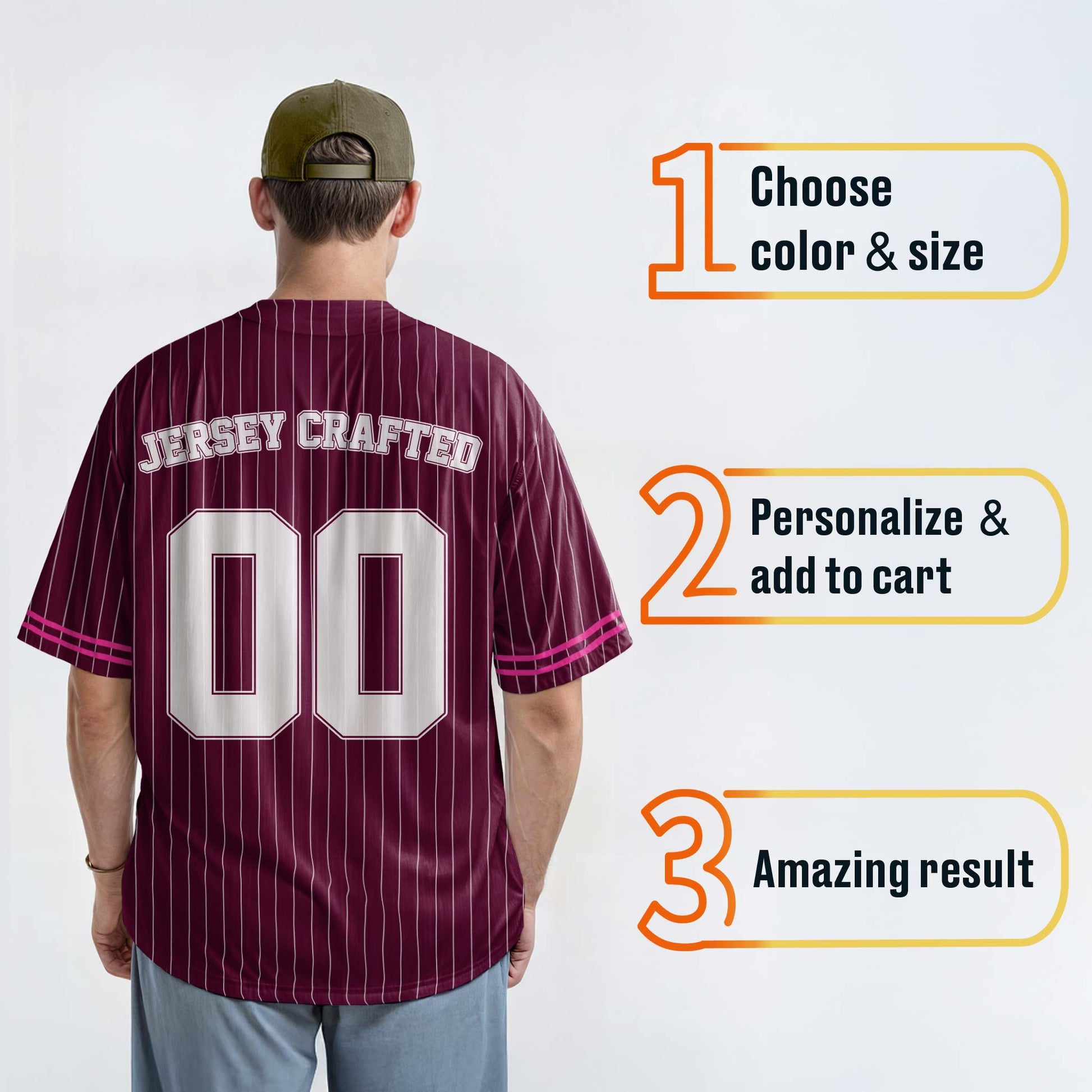 Custom Matching Couple Jerseys Pink and Cherry - Her King and His Queen - Design Your Own