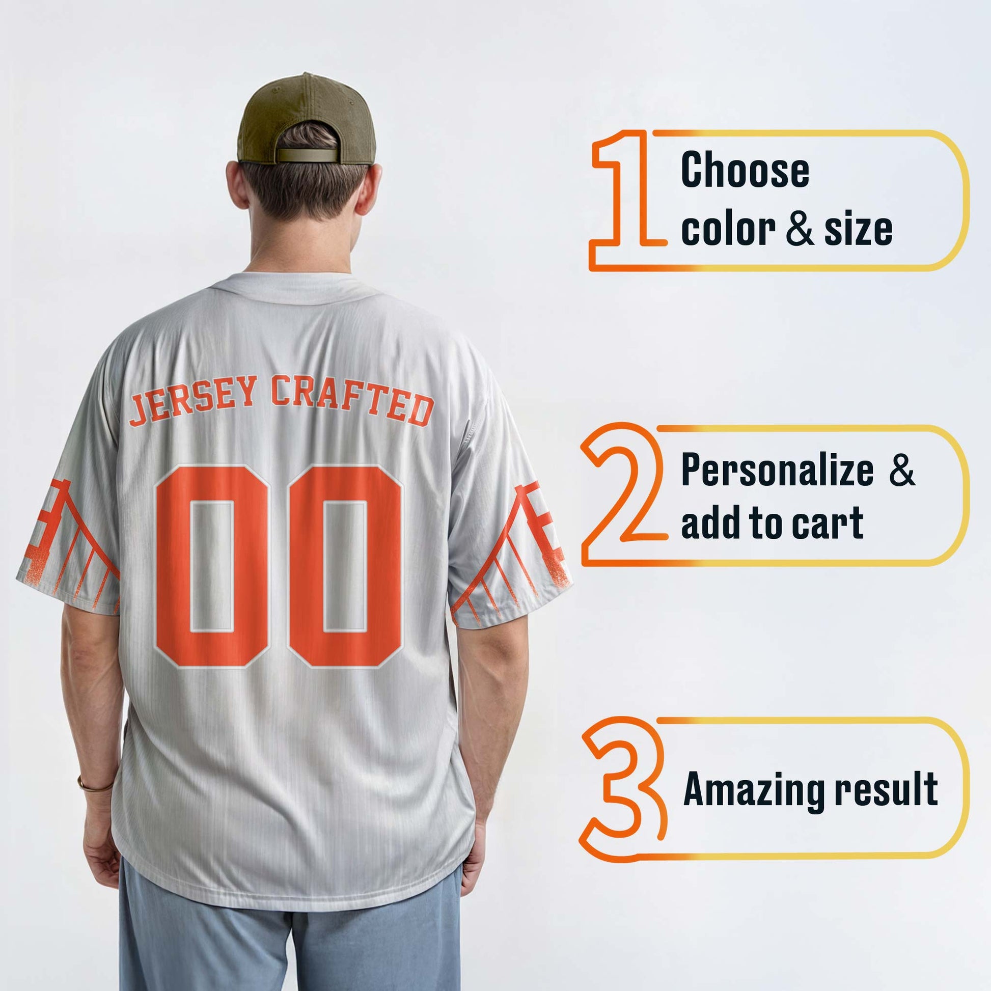 Custom City Baseball Jersey - San Francisco White - Design Your Own