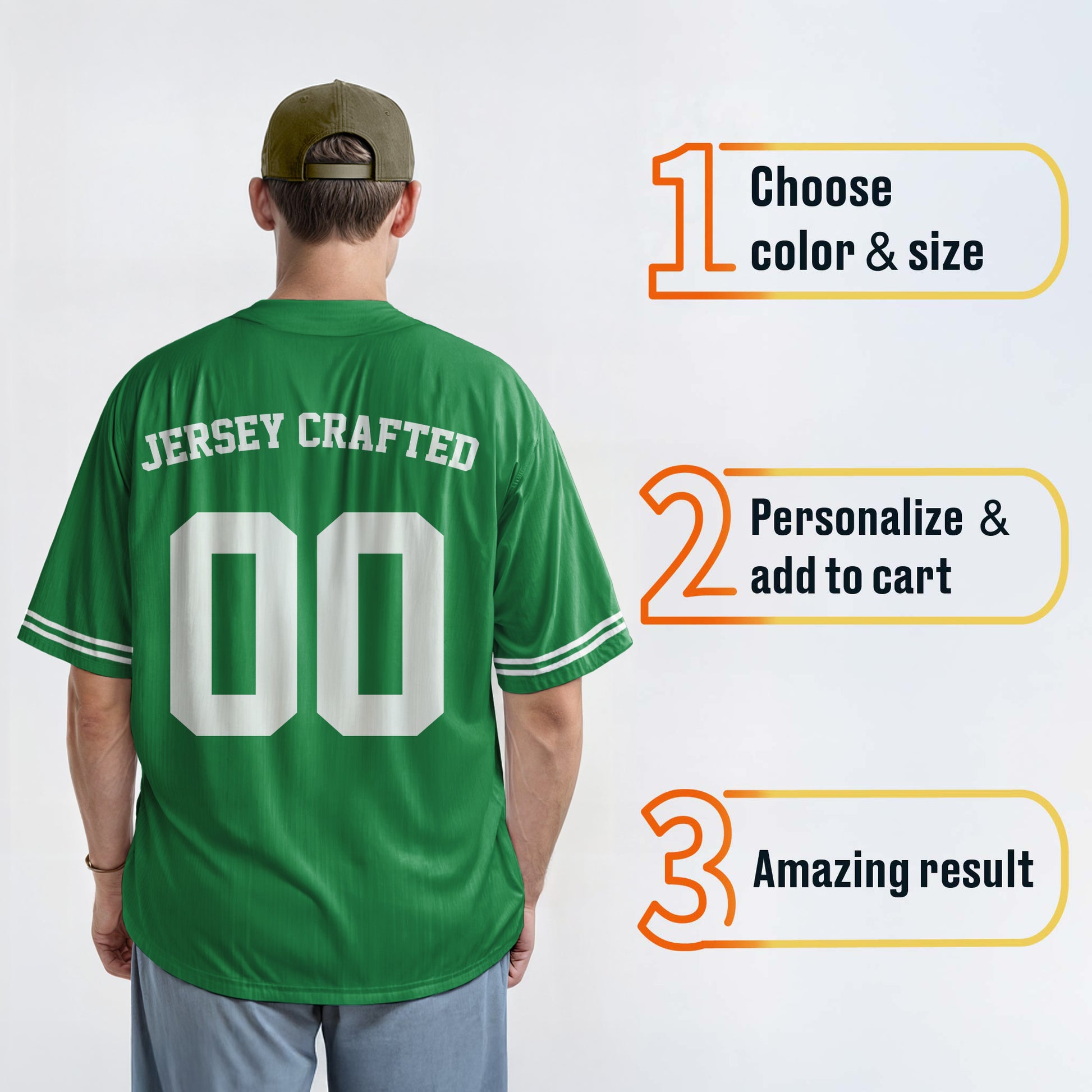 Custom St. Patrick's Day Baseball Jersey I'm Here - Design Your Own