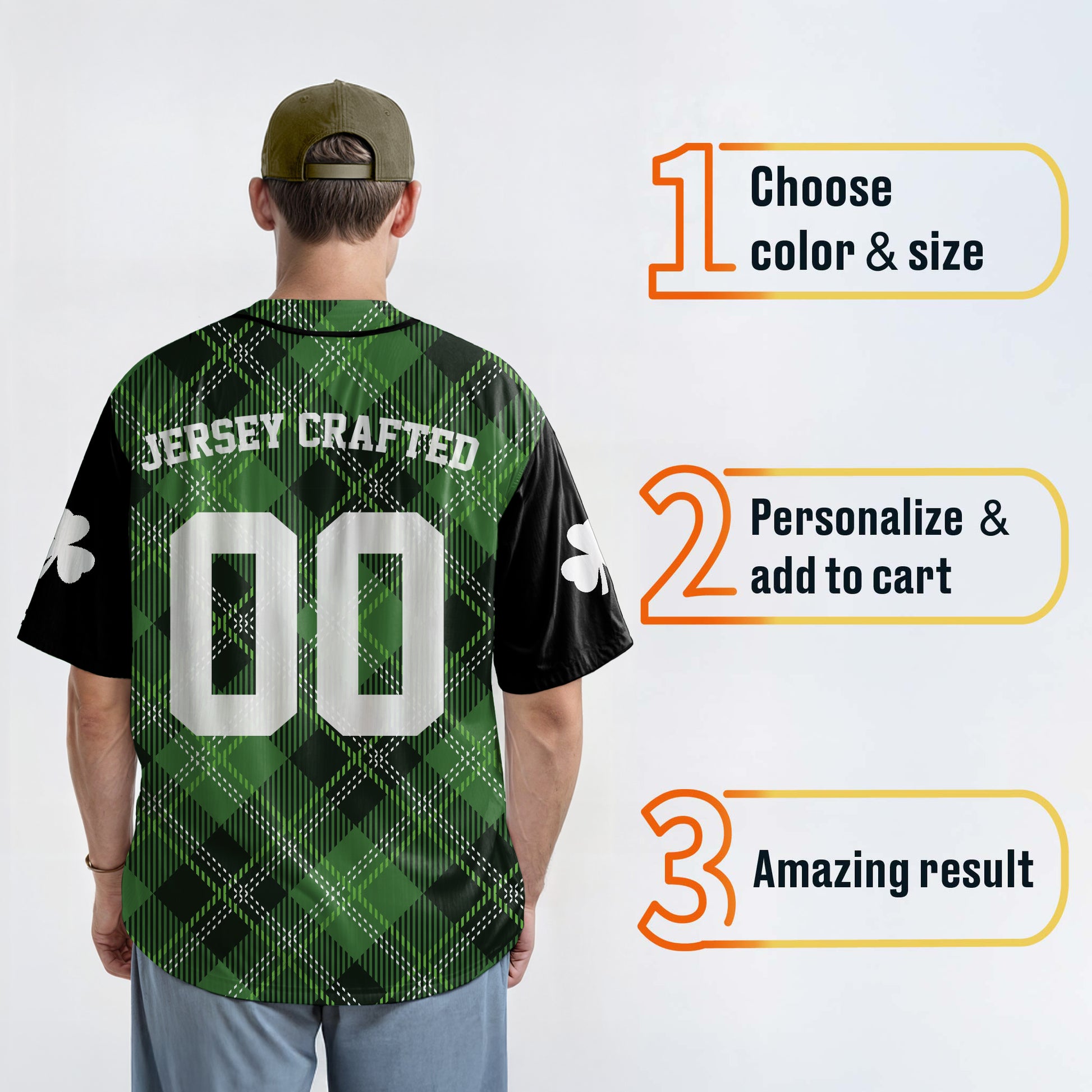 Custom St. Patrick's Day Baseball Jersey Shenanigans - Design Your Own