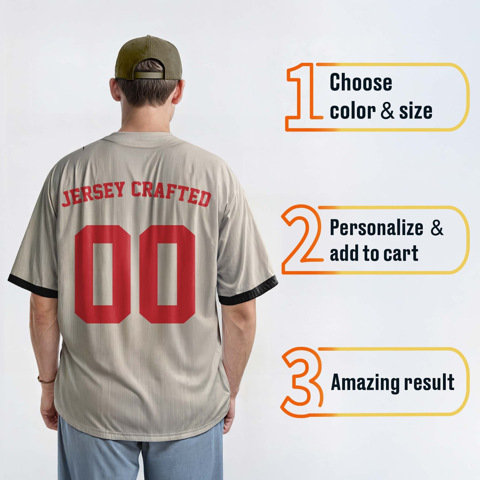 Custom City Baseball Jersey - Texas Beige - Design Your Own