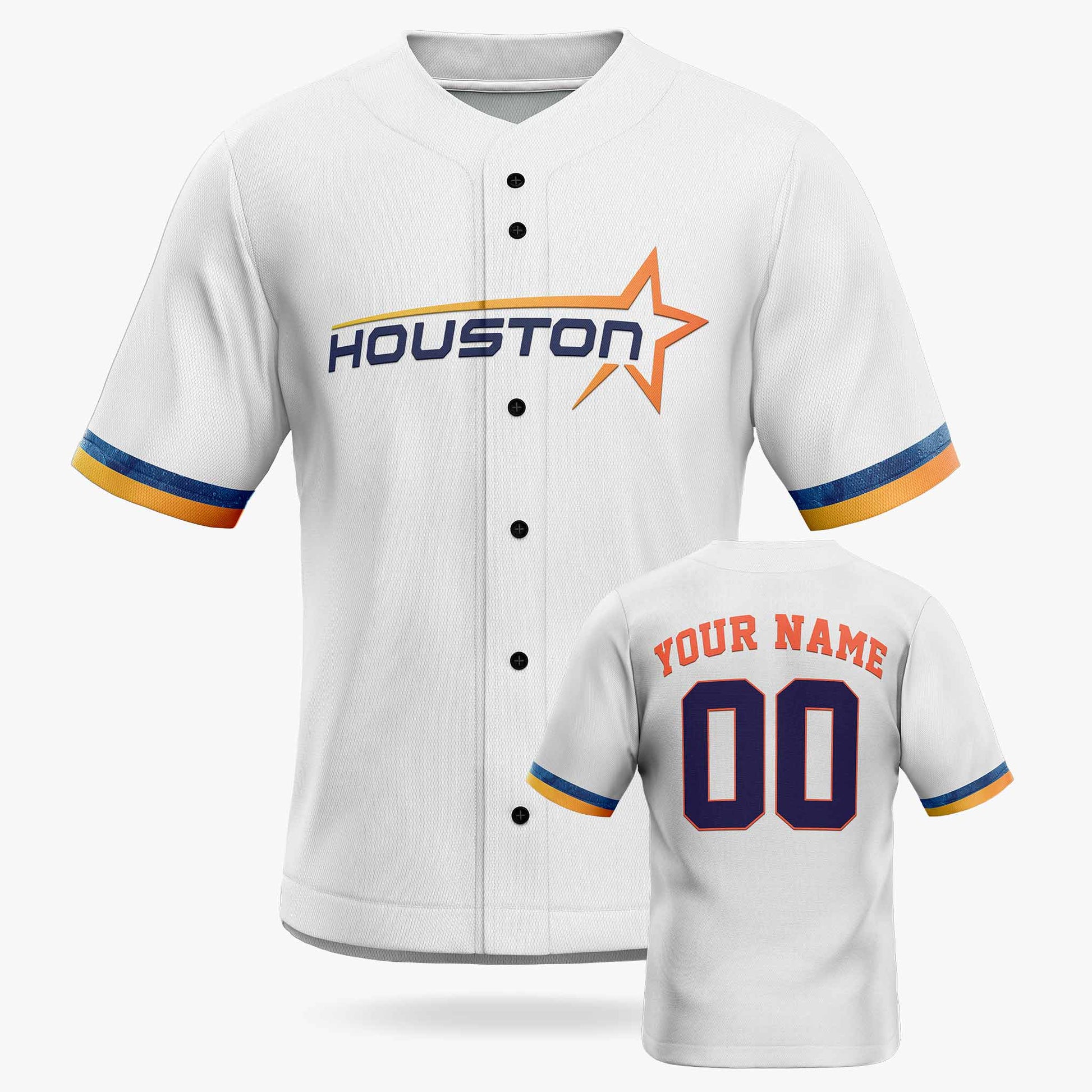 Custom City Baseball Jersey - Houston White - Design Your Own