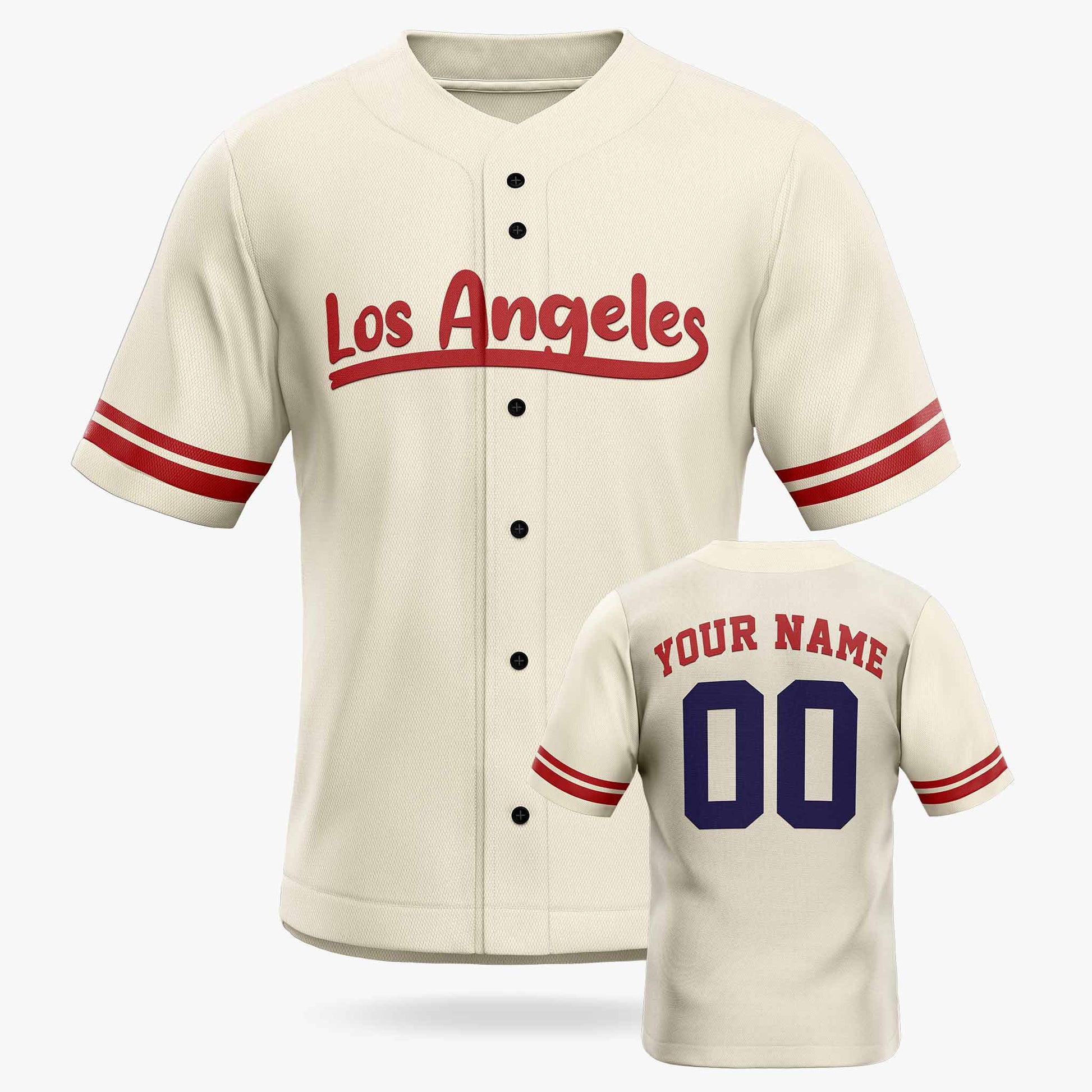 Custom City Baseball Jersey - Los Angeles Beige - Design Your Own