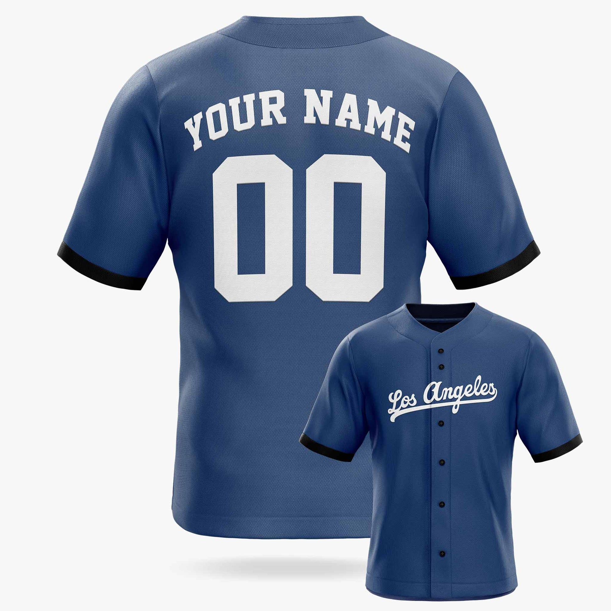 Custom City Baseball Jersey - Los Angeles Blue - Design Your Own