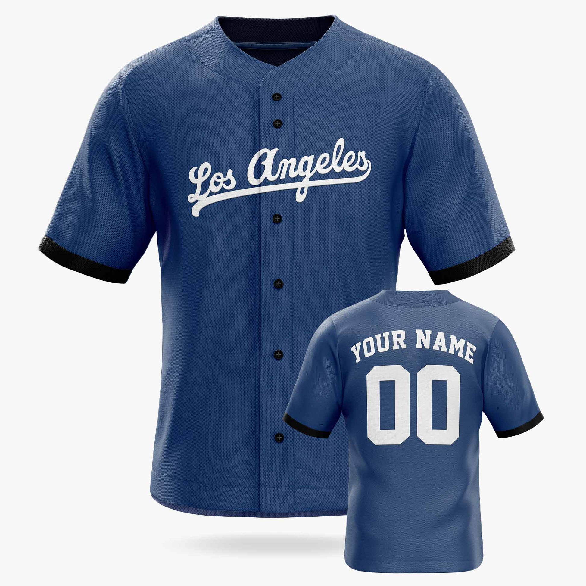 Custom City Baseball Jersey - Los Angeles Blue - Design Your Own