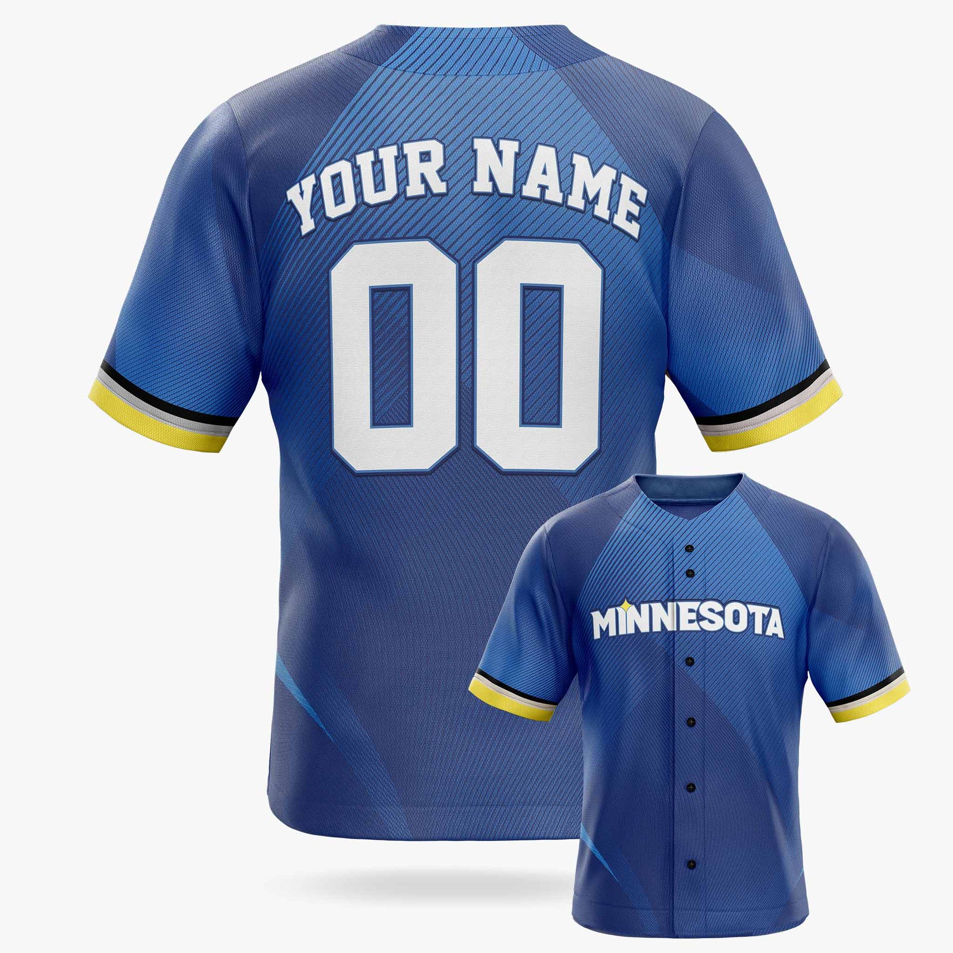 Custom City Baseball Jersey - Minnesota Blue - Design Your Own